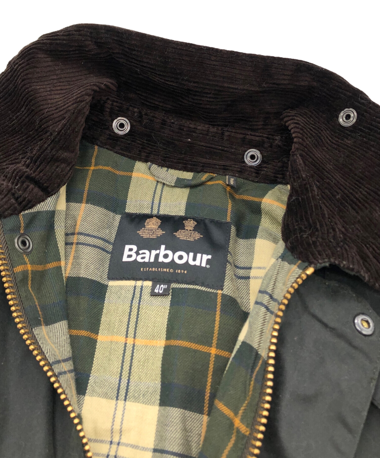 中古・古着通販】Barbour (バブアー) ワックス ジャケット グリーン