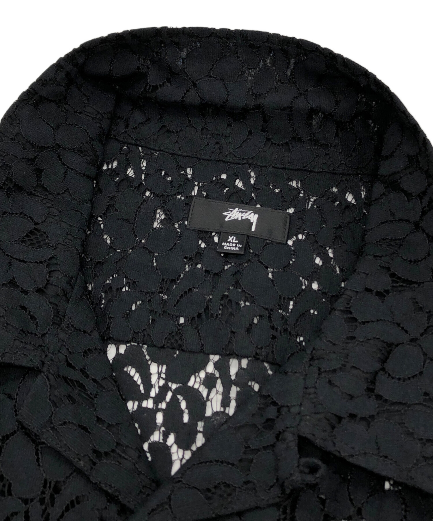 中古・古着通販】stussy (ステューシー) Floral Pattern Lace ブラック