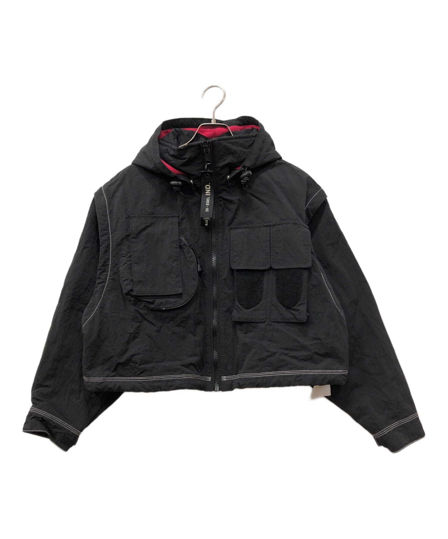 中古・古着通販】DIESEL (ディーゼル) ナイロンジャケット ブラック