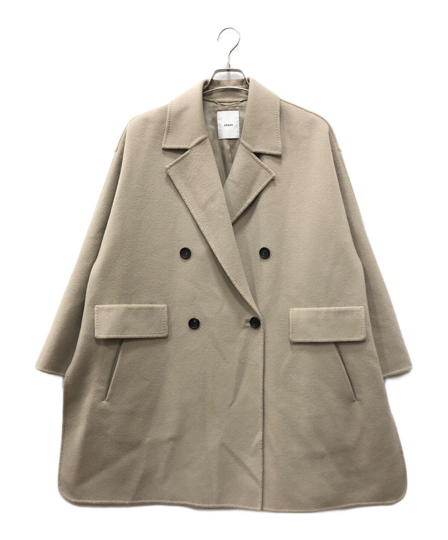 ebure スーパー120s ウールコート　グレー　36 ebure スーパー120s ウールコート グレー 36 ebure 【X5487714220】