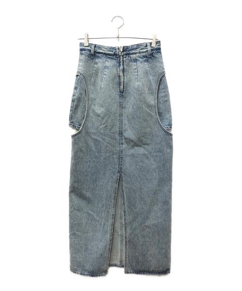 中古・古着通販】CLANE (クラネ) CIRCLE CUT LAYERED DENIM SKIRT
