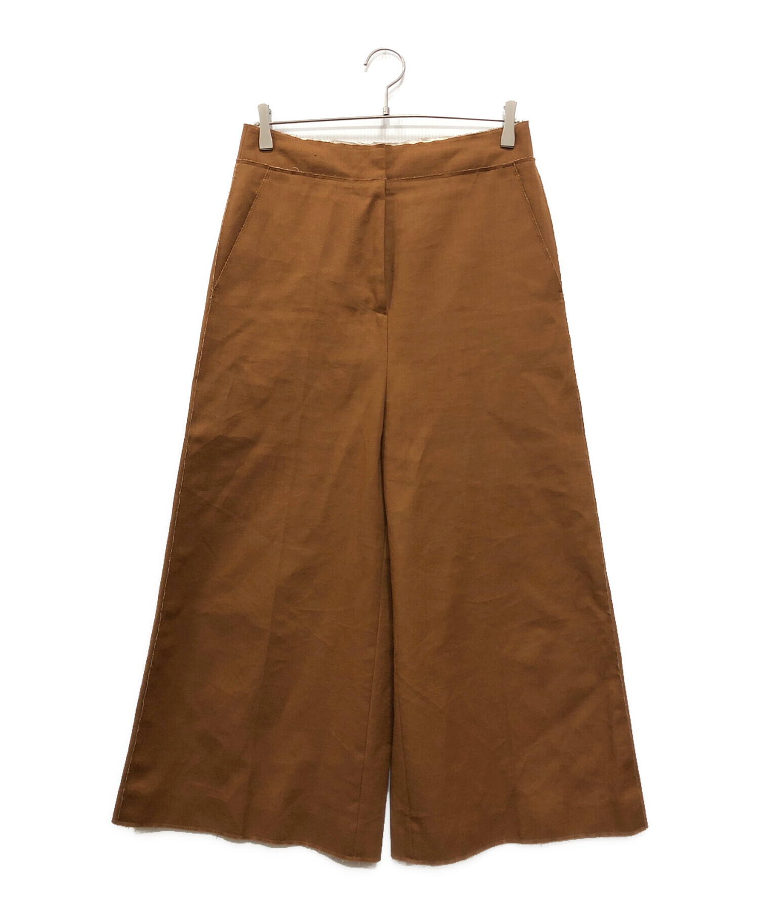 中古・古着通販】MARNI (マルニ) カットオフワイドパンツ ブラウン