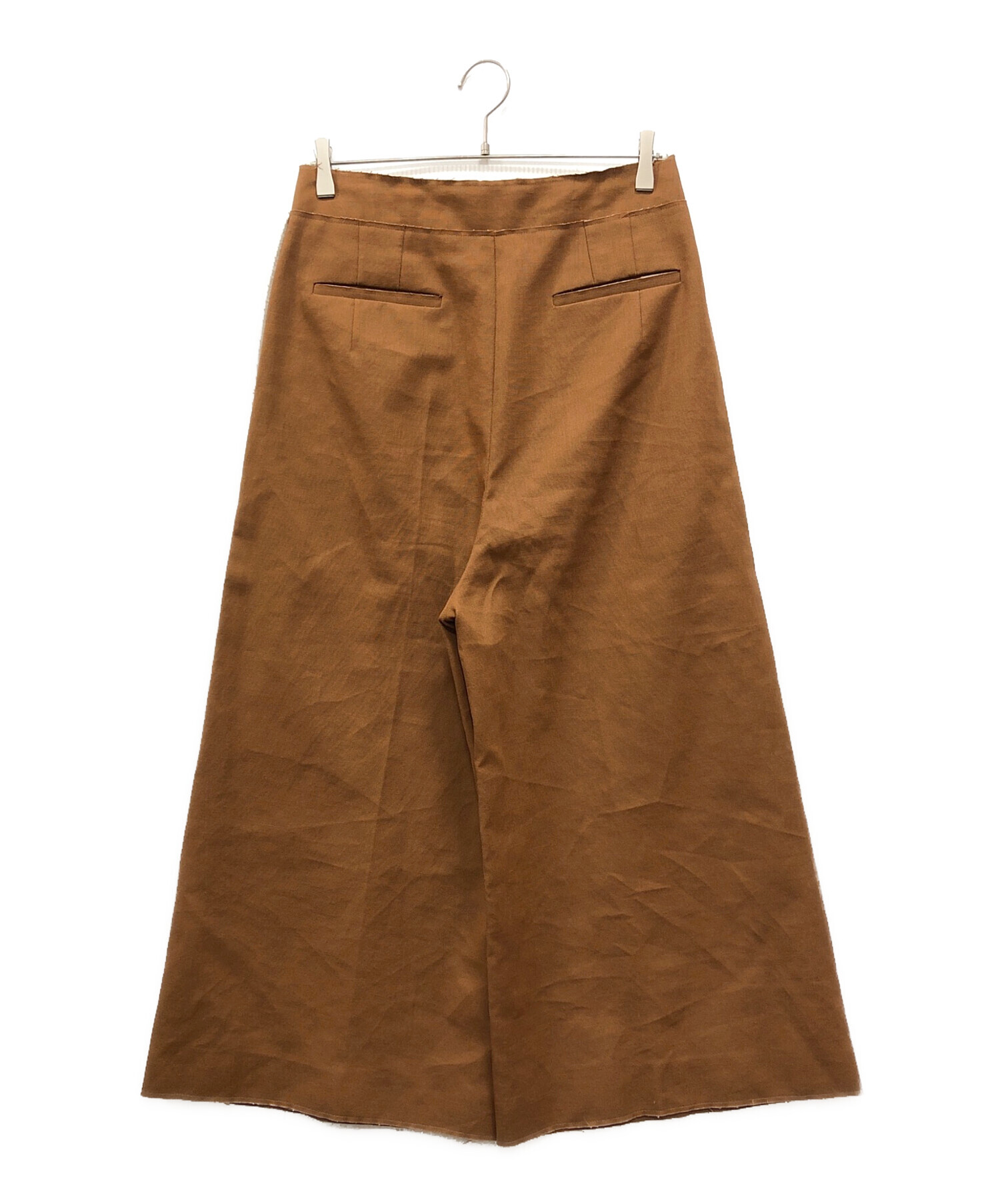 中古・古着通販】MARNI (マルニ) カットオフワイドパンツ ブラウン