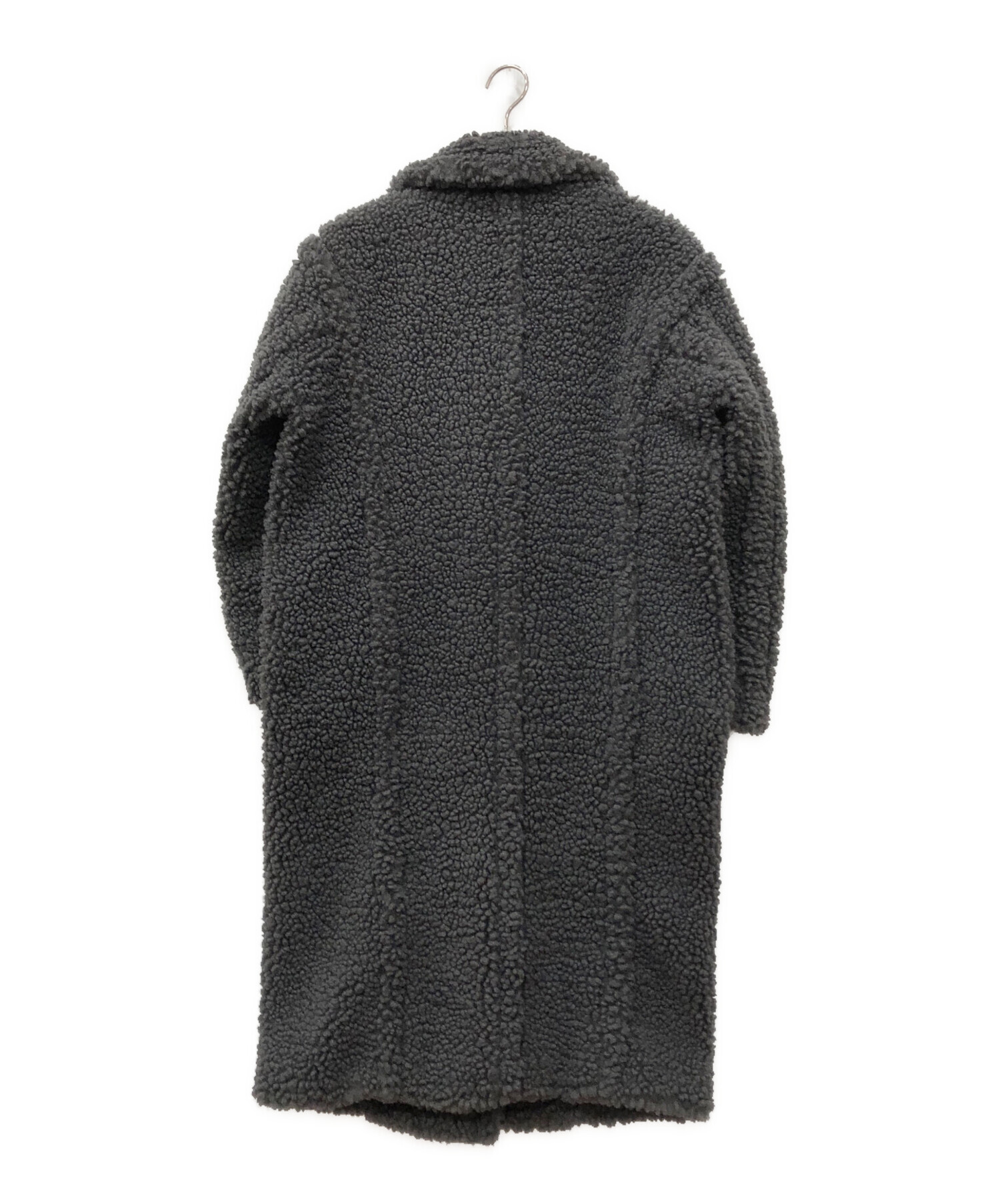 UGGロングコート ブラック 中古・古着通販】UGG (アグ) ボアダブルロングコート ブラック サイズ