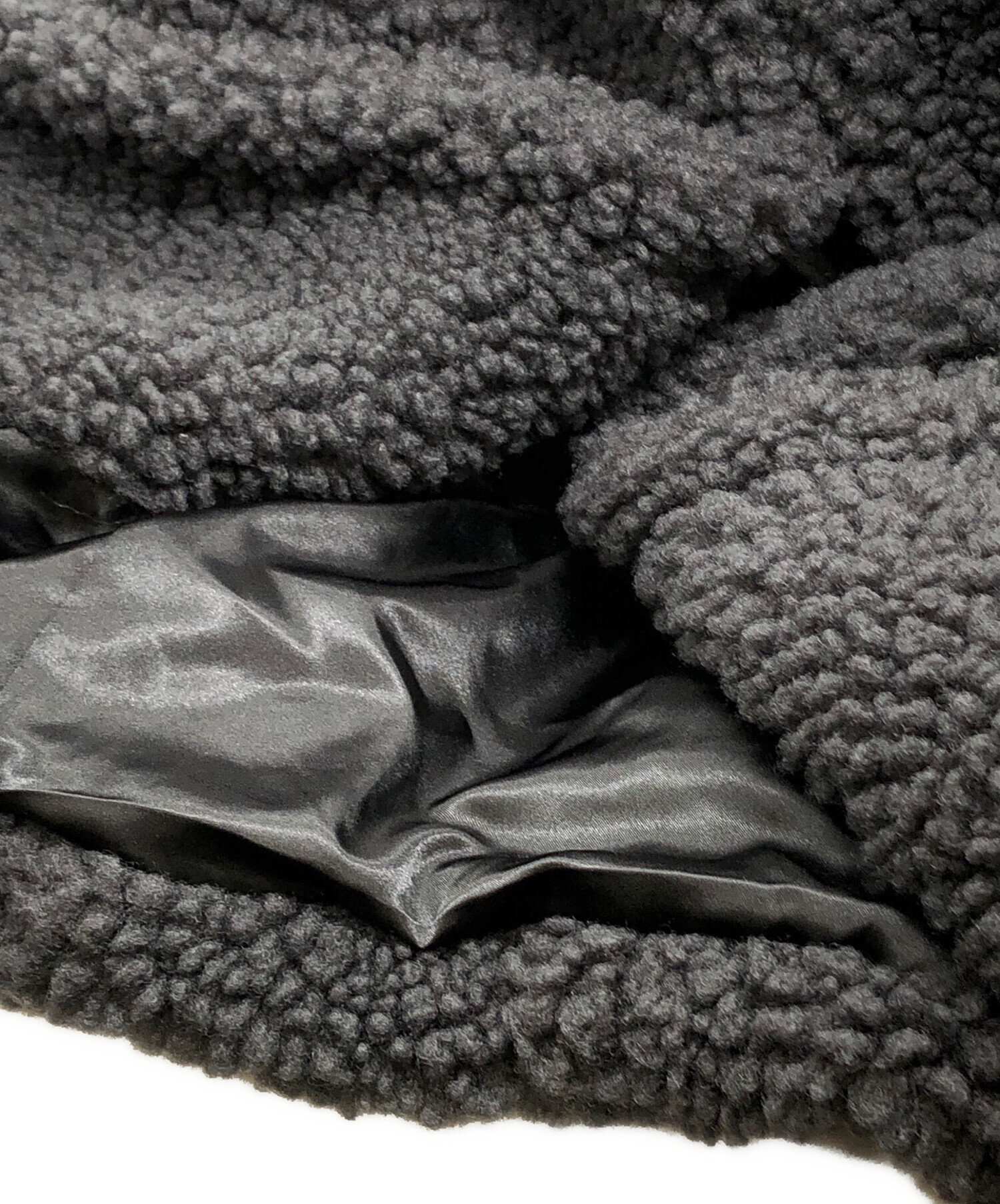 中古・古着通販】UGG (アグ) ボアダブルロングコート ブラック サイズ