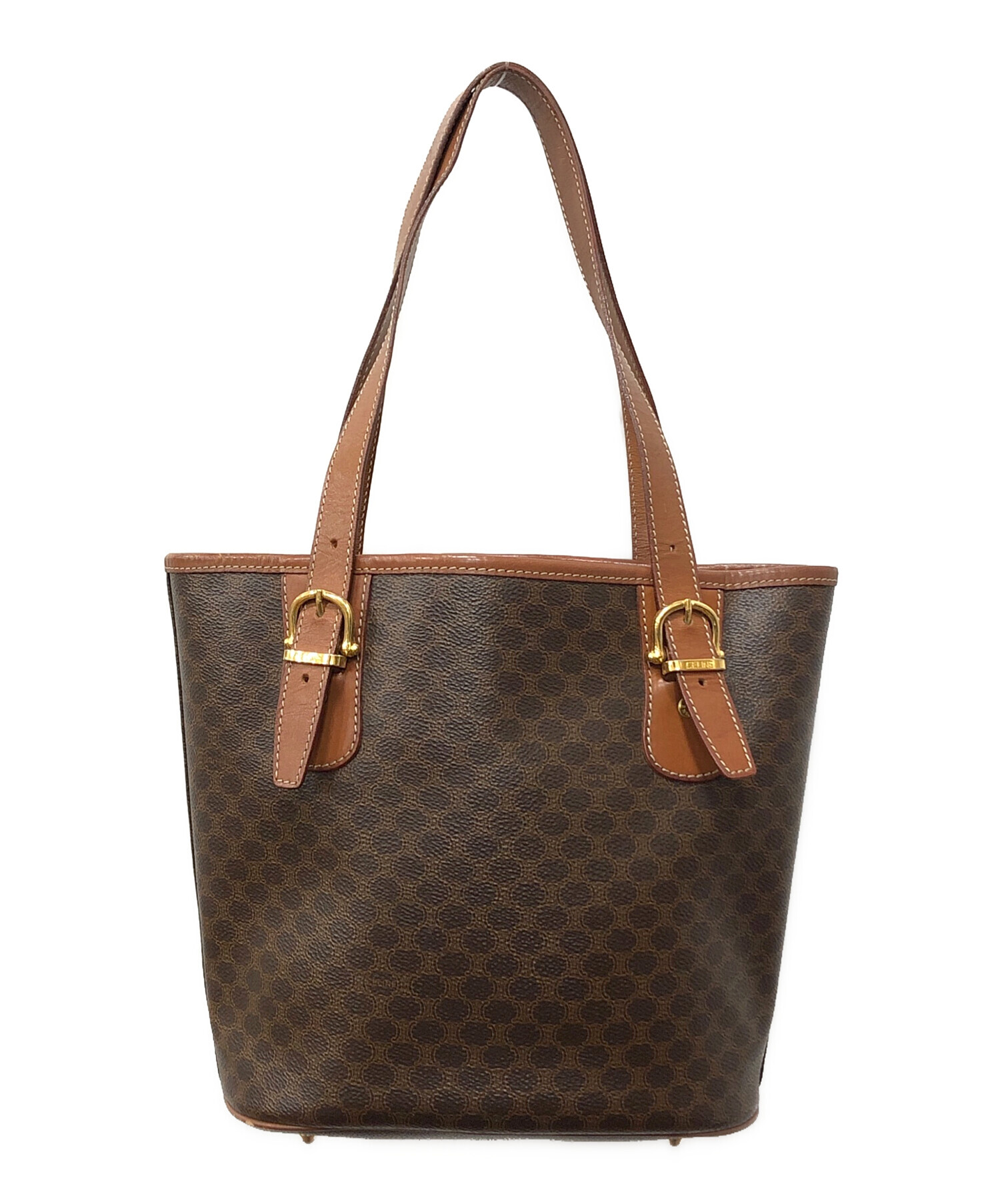 中古・古着通販】CELINE (セリーヌ) マガダム柄トートバッグ ブラウン