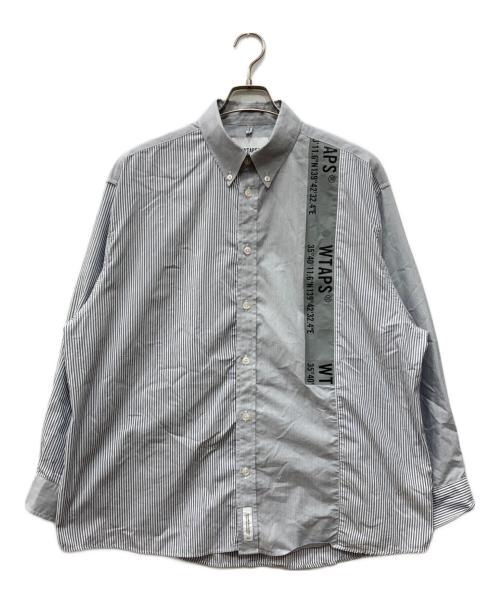 【美品】WTAPS ボタンダウンシャツ　092GWDT-SHM04 Lサイズ 中古・古着通販】WTAPS (ダブルタップス) ボタンダウンシャツ ブルー