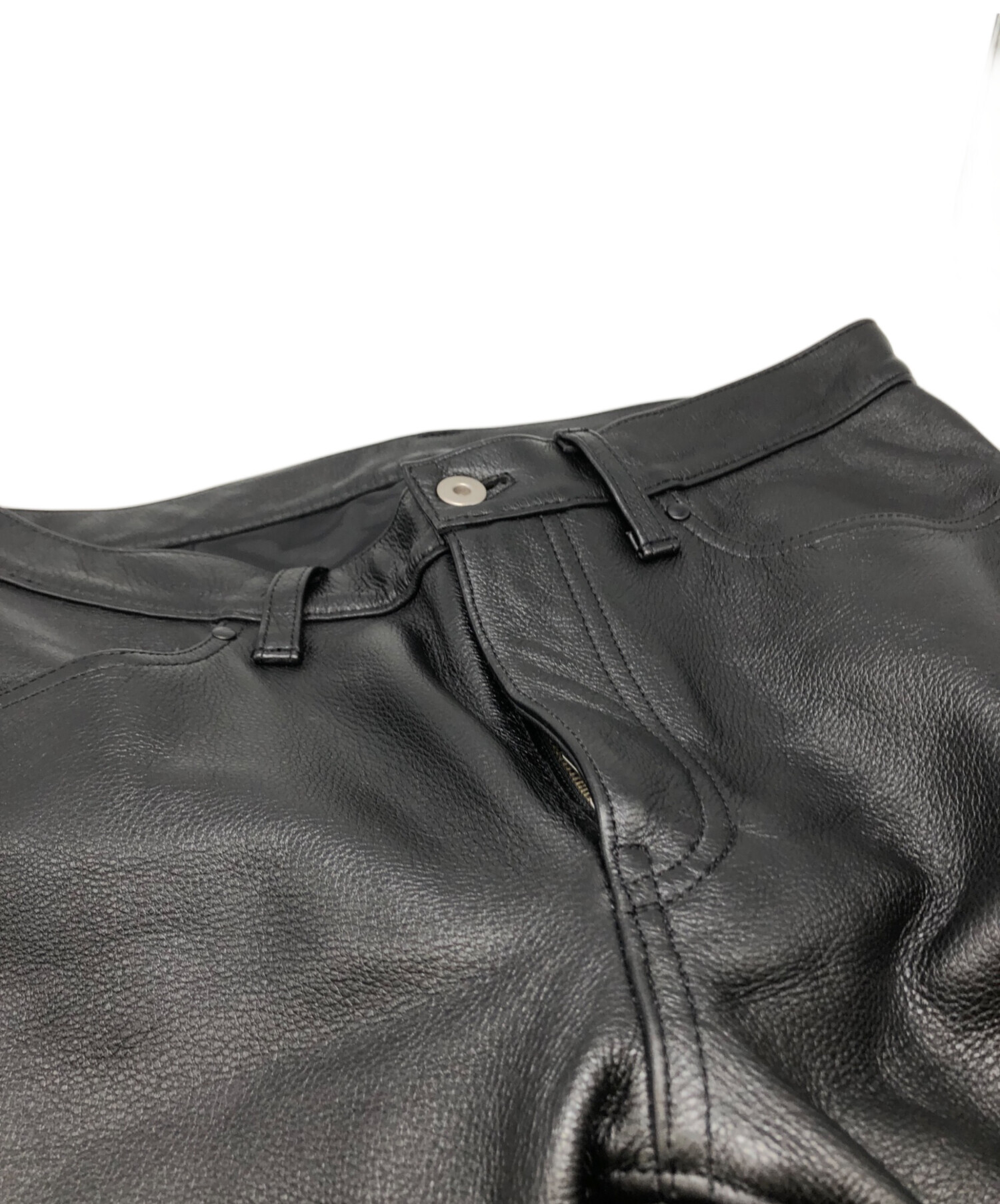 KADOYA レザーパンツ ＬＬ　中古 中古・古着通販】KADOYA (カドヤ) レザーパンツ ブラック サイズ:W32