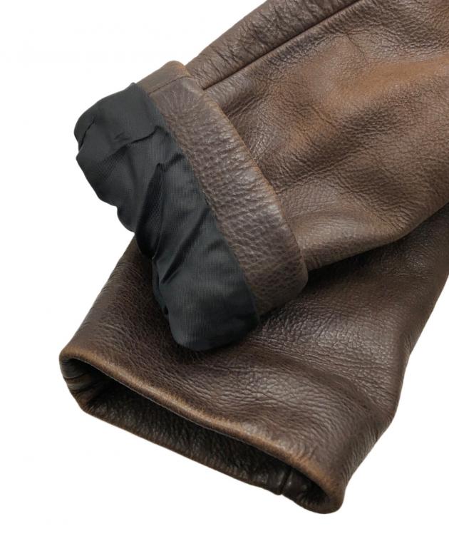 A.P.C. レザージャケット レザーコート ブラウン A.P.C - アーペーセー／A.P.C. シングルライダース ジャケット JKT