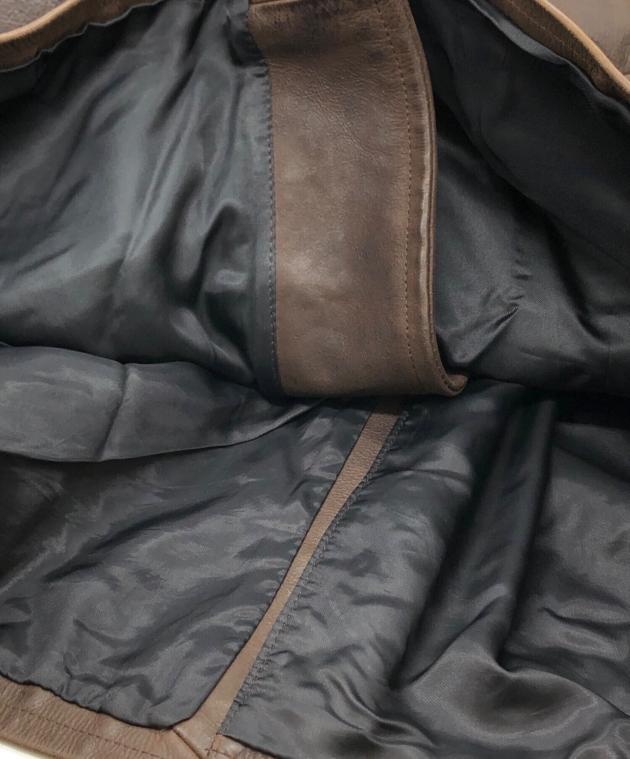 中古・古着通販】A.P.C. (アーペーセー) ダブルレザーコート ブラウン