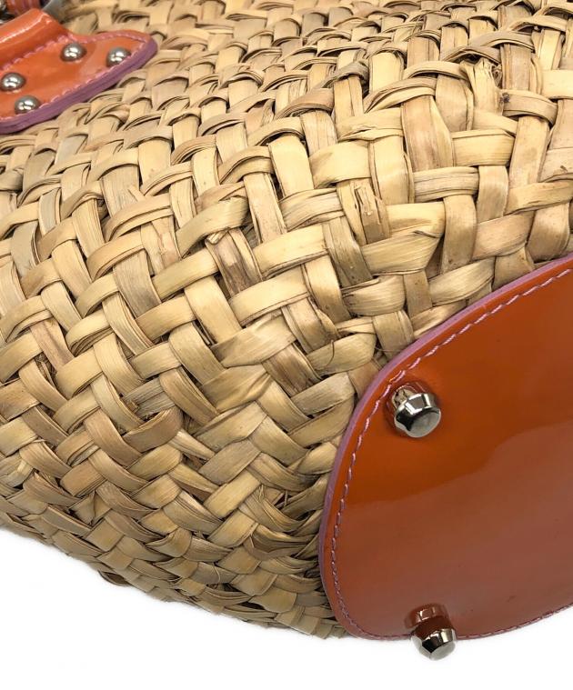 Dolce & Gabbana かごバッグ ピンク ベージュ 中古・古着通販】DOLCE & GABBANA (ドルチェ＆ガッバーナ) カゴバッグ