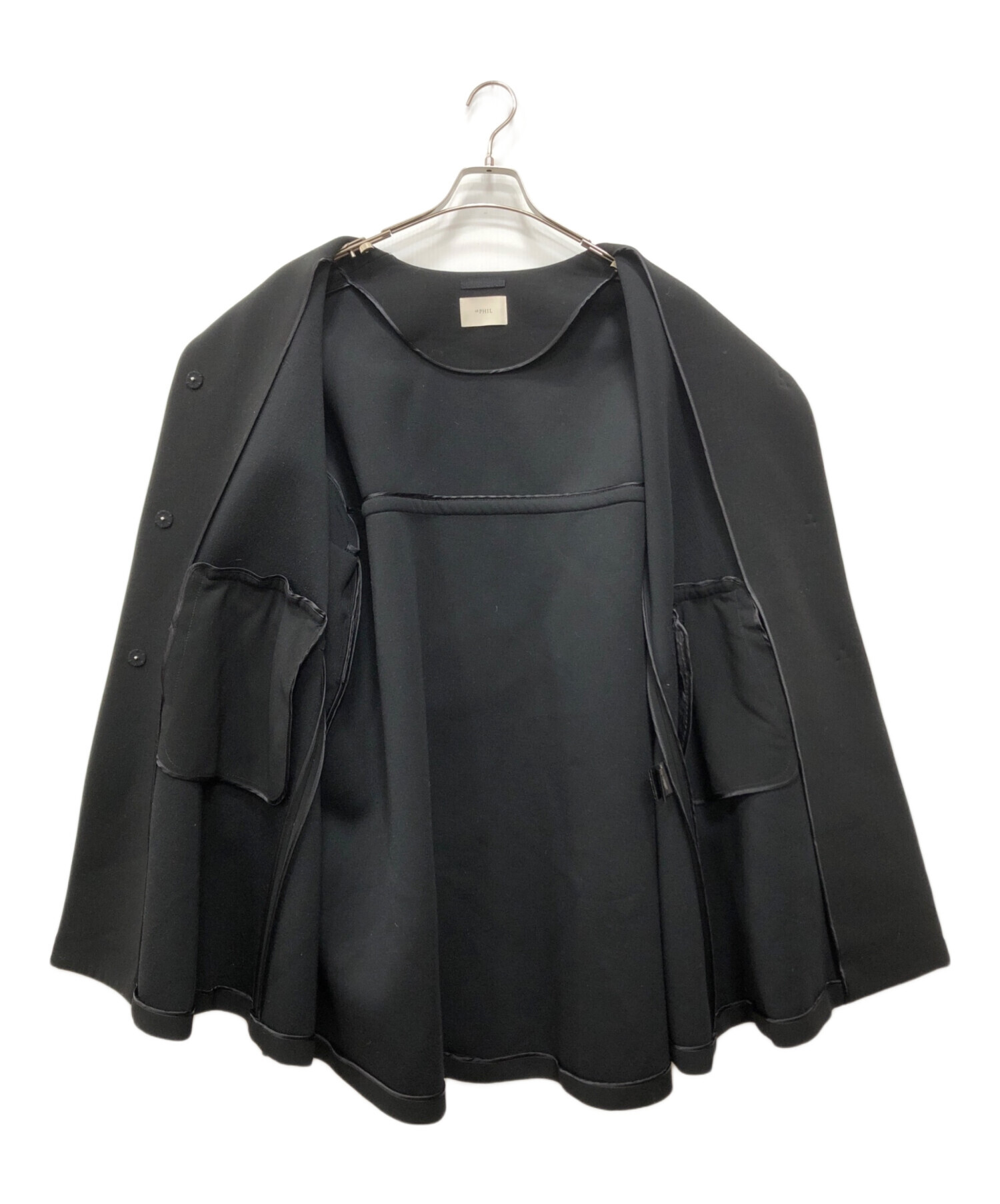 中古・古着通販】LE PHIL (ル フィル) ノーカラーボンディングコート