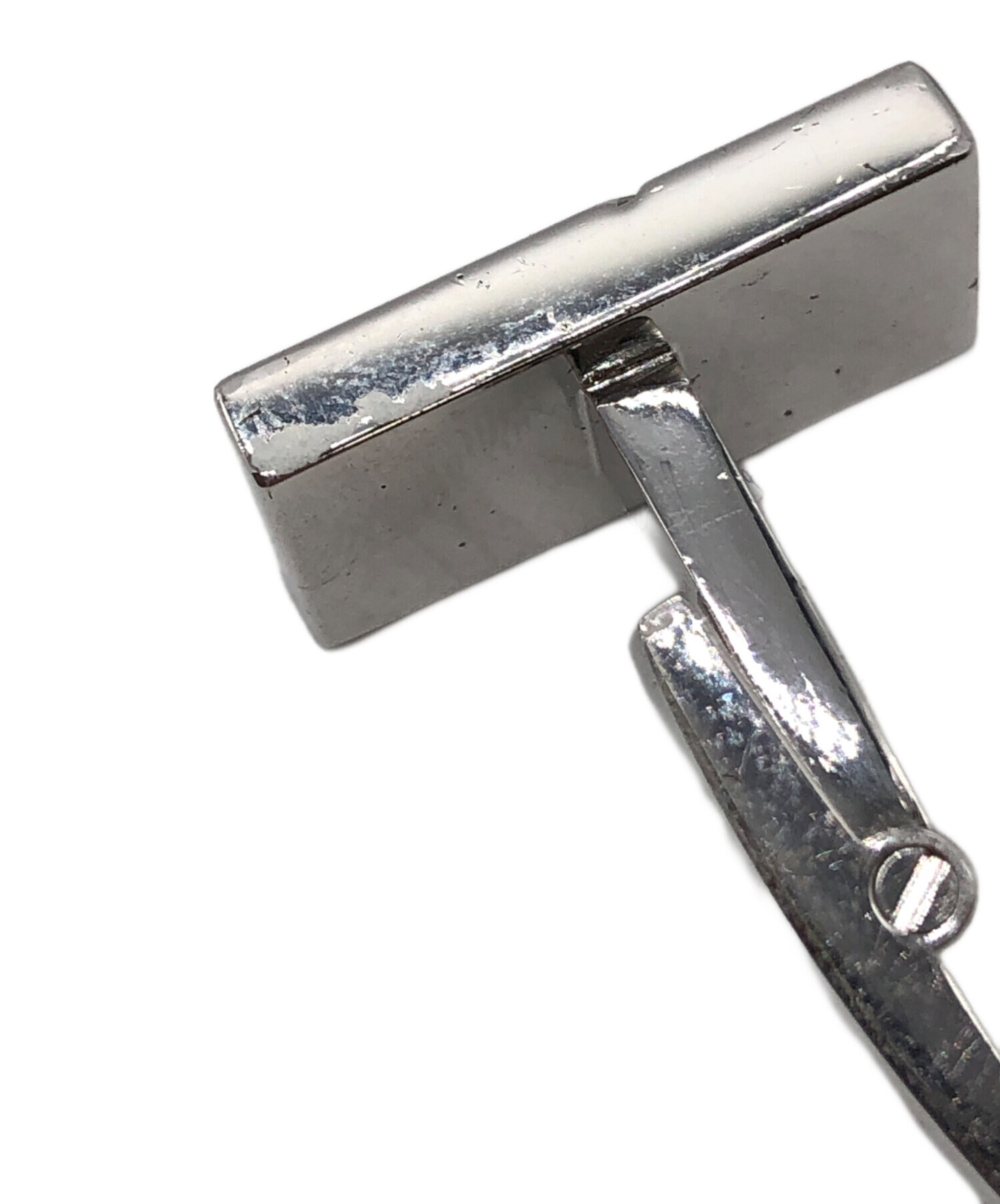 カルティエ　　スクエアシルバーカフス 中古・古着通販】Cartier (カルティエ) カフス シルバー サイズ:下記