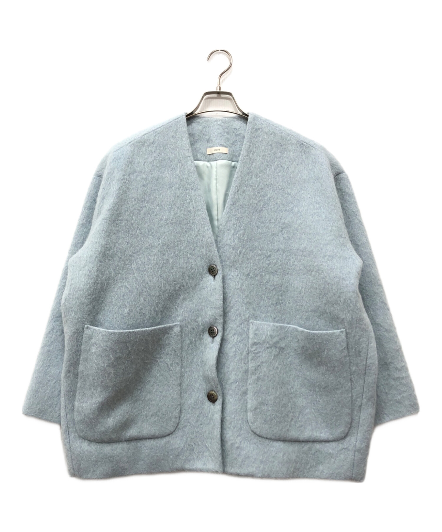 中古・古着通販】yori (ヨリ) ウールモヘアシャギージャケット ブルー