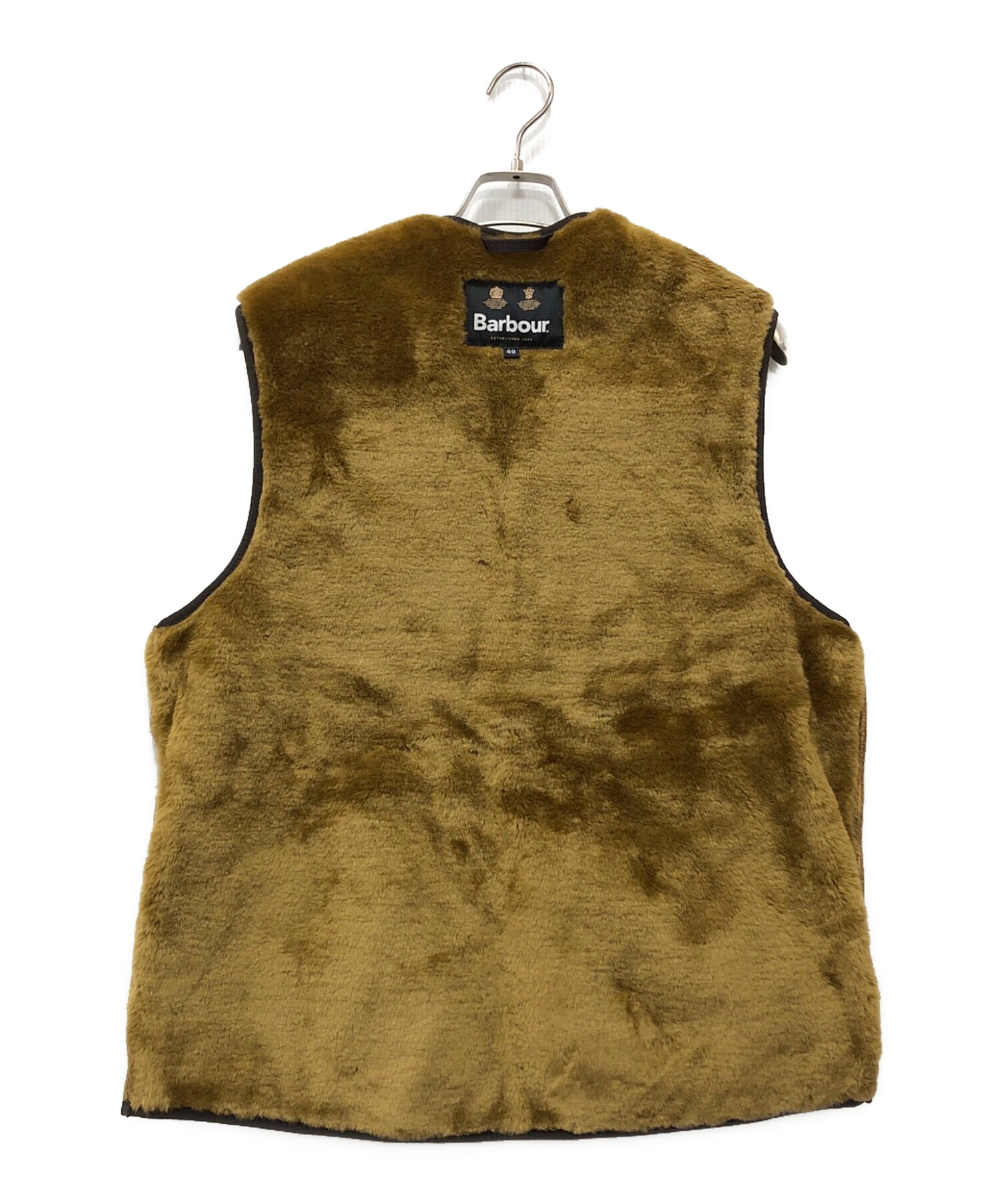 Barbour (バブアー) パイルライナーフロントジップベスト ベージュ 