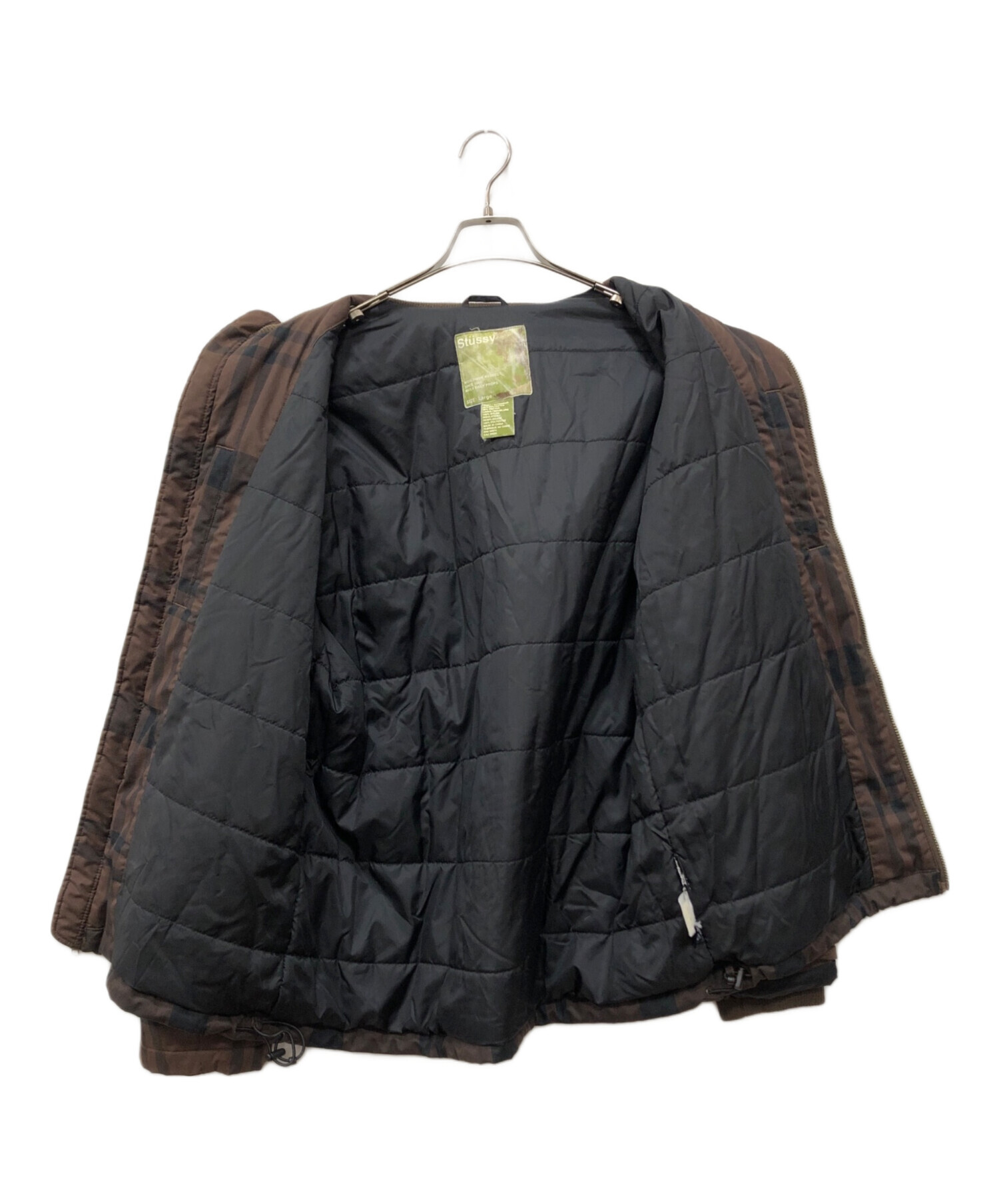 中古・古着通販】stussy (ステューシー) 中綿チェックブルゾン