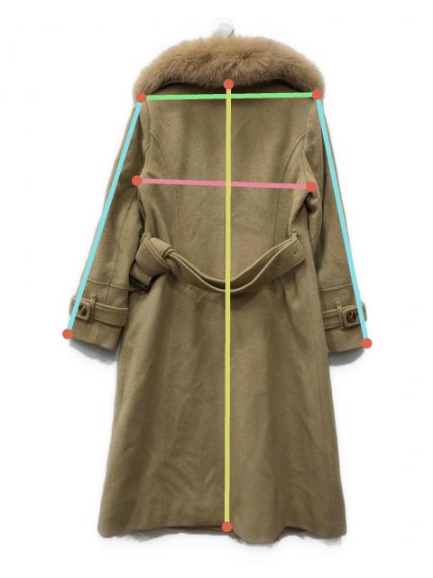 希少高級ライン【美品】バーバリー ファー付マキシコート アンゴラ