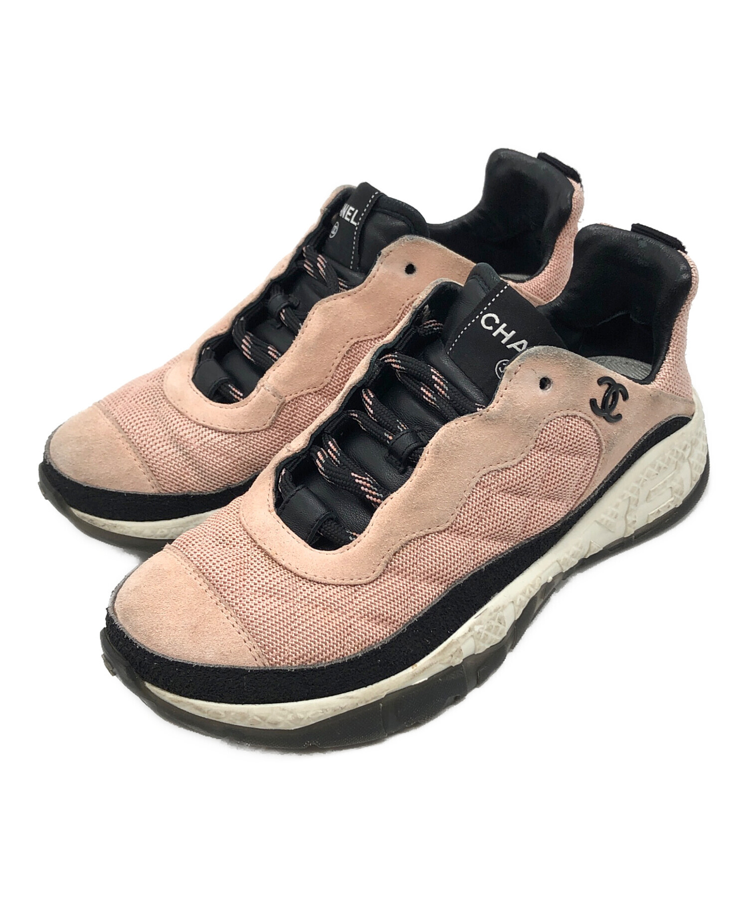 シャネル　ファブリックスニーカー　スエード　ココマーク　37 中古・古着通販】CHANEL (シャネル) ココマーク ファブリック