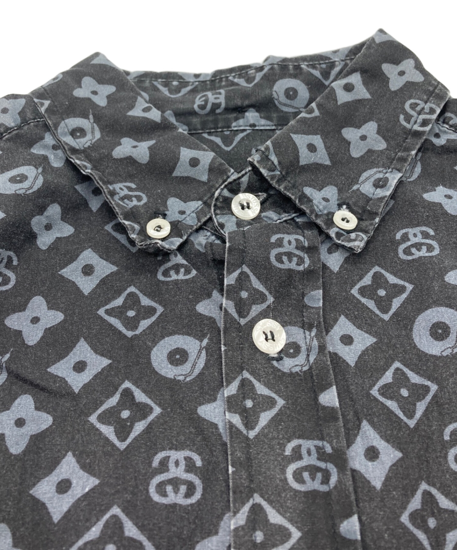 OLD STUSSY 長袖シャツ モノグラム ステューシー STUSSY USA製 OLD STUSSY オールド ステューシー