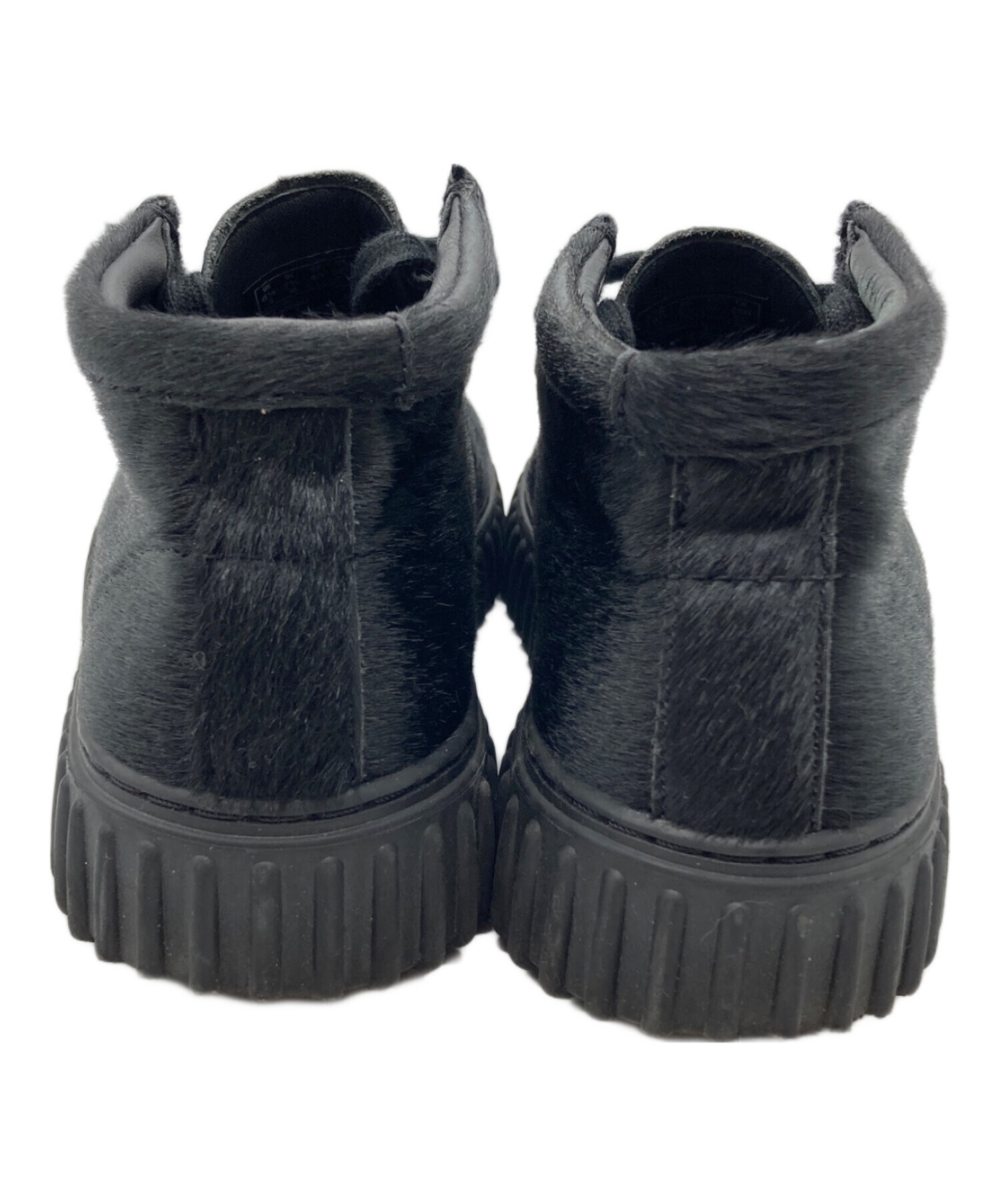 中古・古着通販】CLARKS (クラークス) ハラコワラビーブーツ ブラック