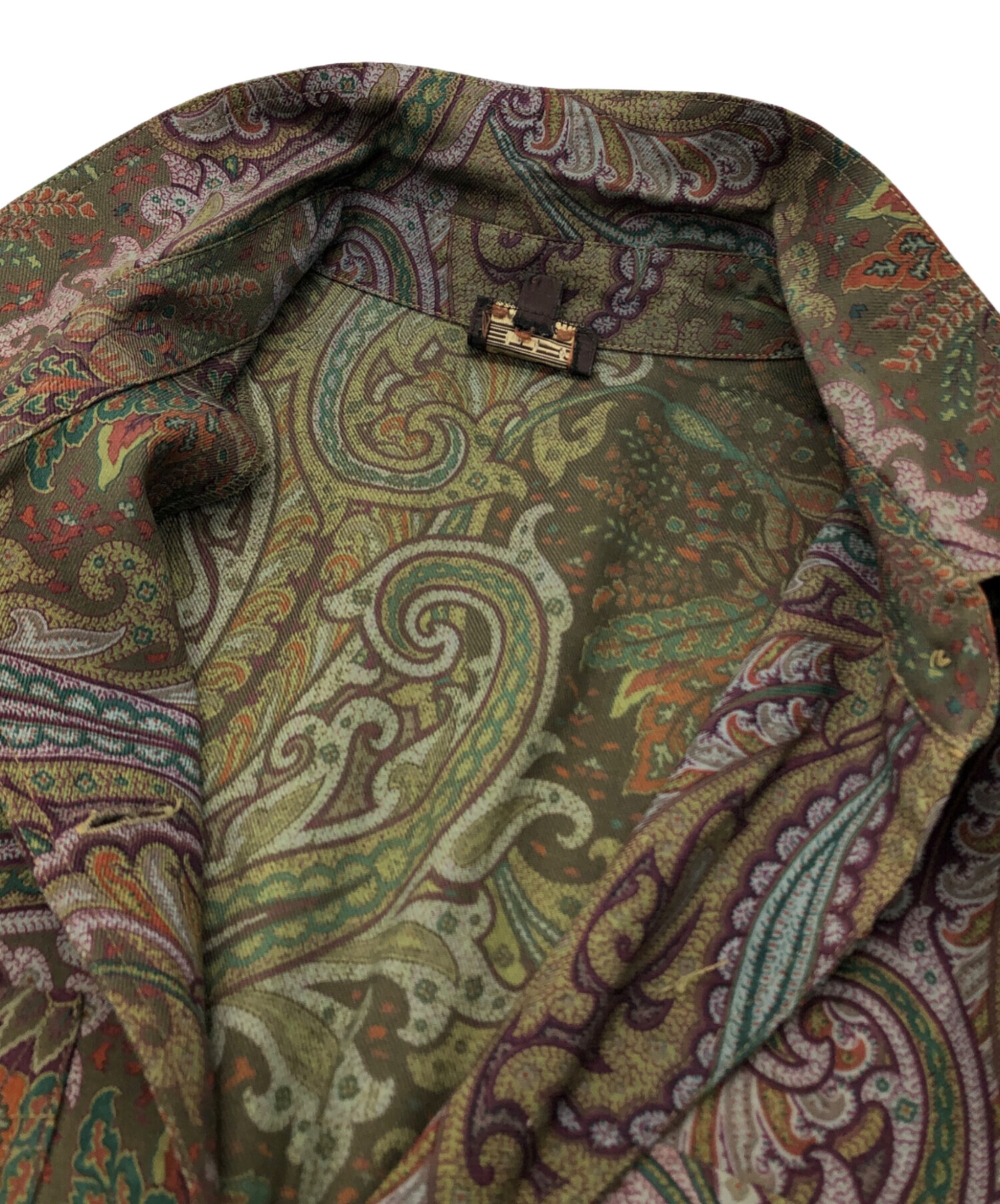 中古・古着通販】ETRO (エトロ) ペイズリー柄シャツワンピース