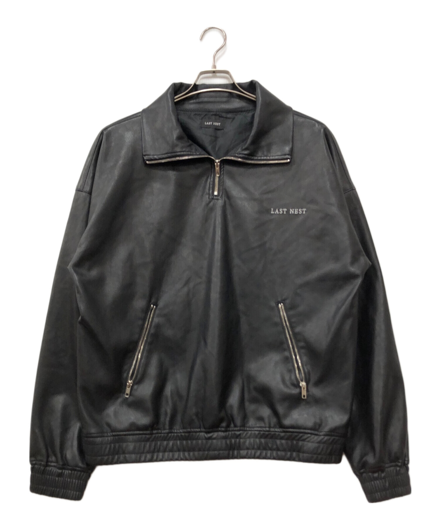 中古・古着通販】LAST NEST (ラストネスト) LEATHER HALF ZIP JACKET