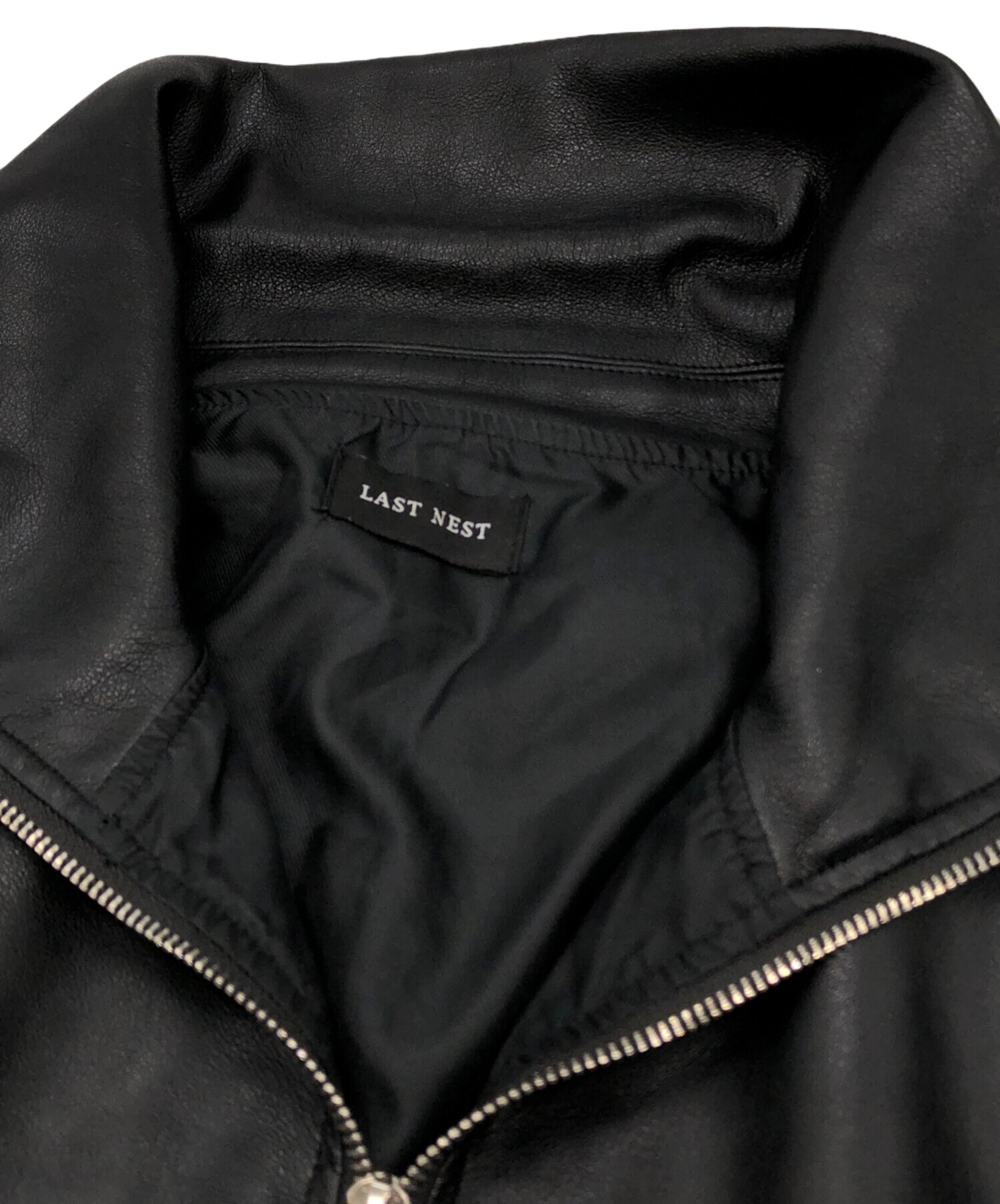 中古・古着通販】LAST NEST (ラストネスト) LEATHER HALF ZIP JACKET