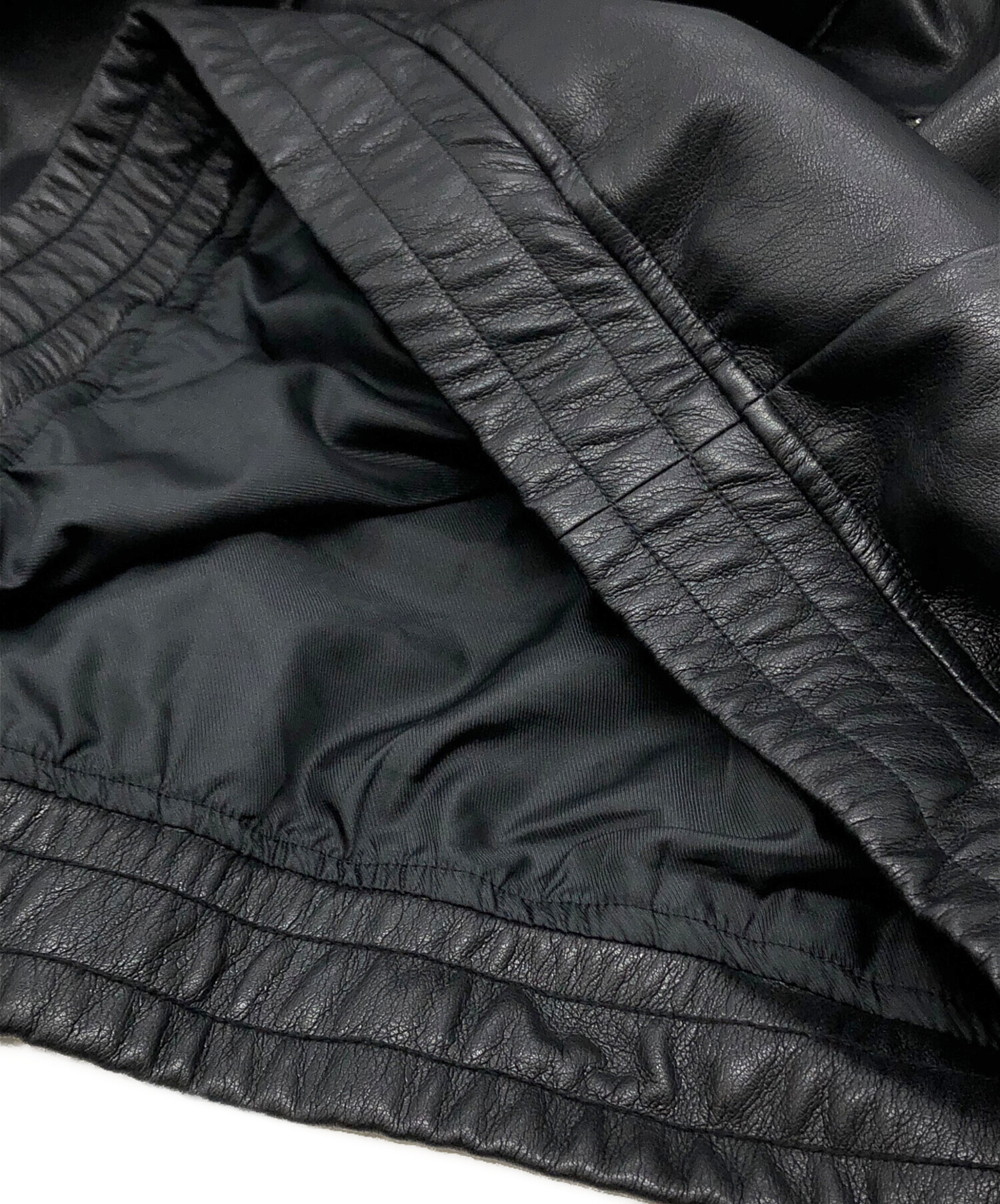 中古・古着通販】LAST NEST (ラストネスト) LEATHER HALF ZIP JACKET
