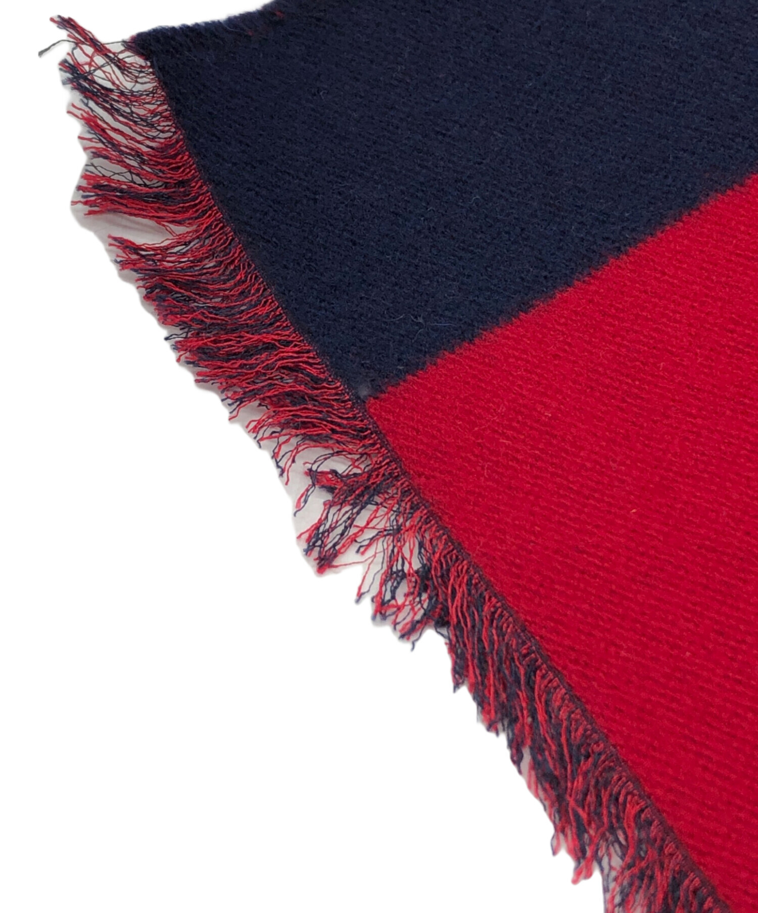 中古・古着通販】GUCCI (グッチ) シルク混ストール ネイビー×レッド