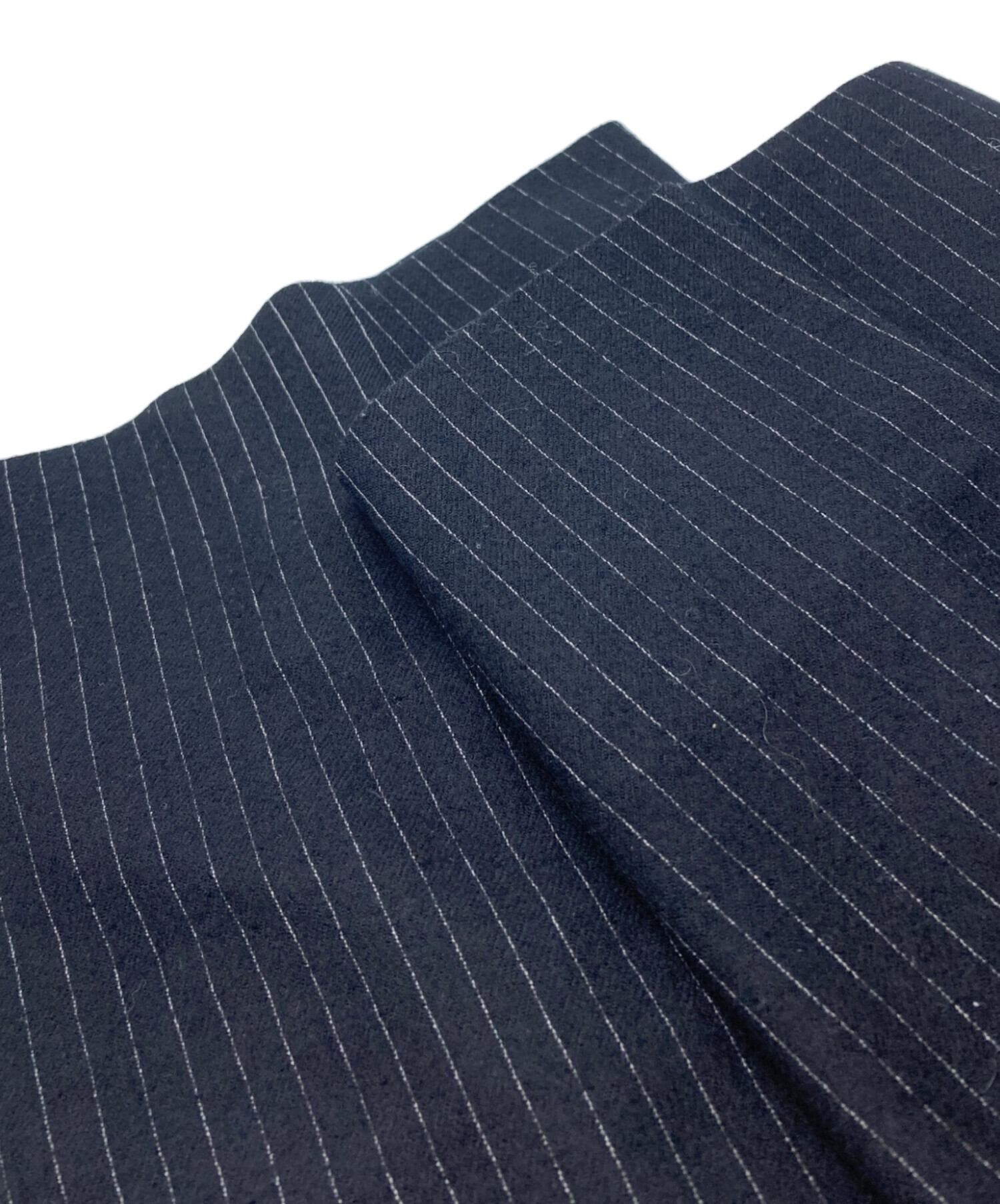 中古・古着通販】HEUGN (ユーゲン) ストライプタックパンツ ブラック