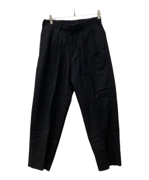 中古・古着通販】HEUGN (ユーゲン) ストライプタックパンツ ブラック