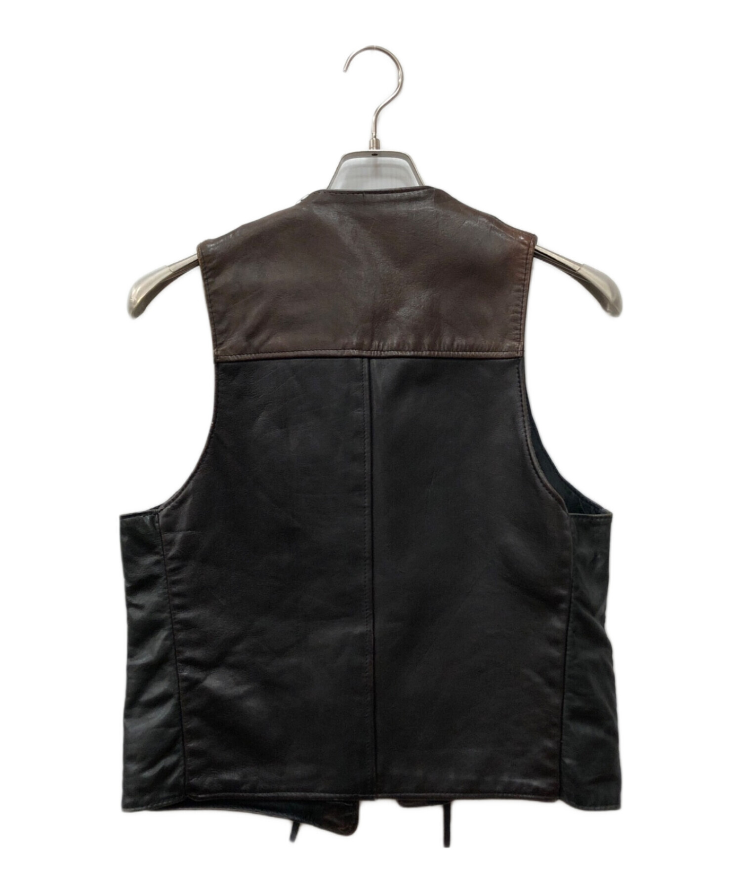 中古・古着通販】Schott (ショット) レザーベスト ブラウン サイズ:S
