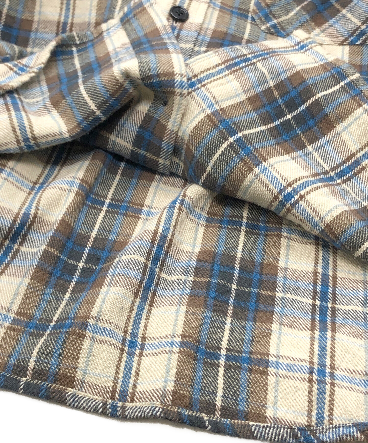 中古・古着通販】CELINE (セリーヌ) Checked Loose Shirt 'Natural