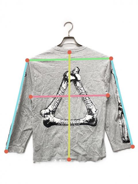 トップス palace TRI-BONE longsleeve Gray XL 中古・古着通販】PALACE (パレス) Tri-Bone Longsleeve グレー サイズ