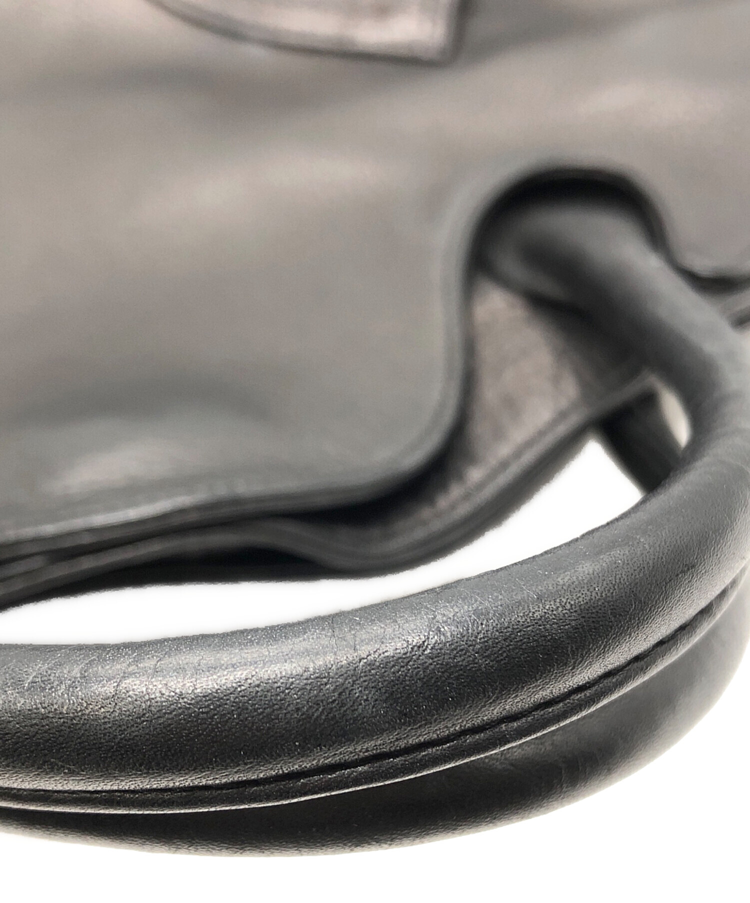 中古・古着通販】michiamo (ミキアモ) 丸形レザーバッグ ブラック