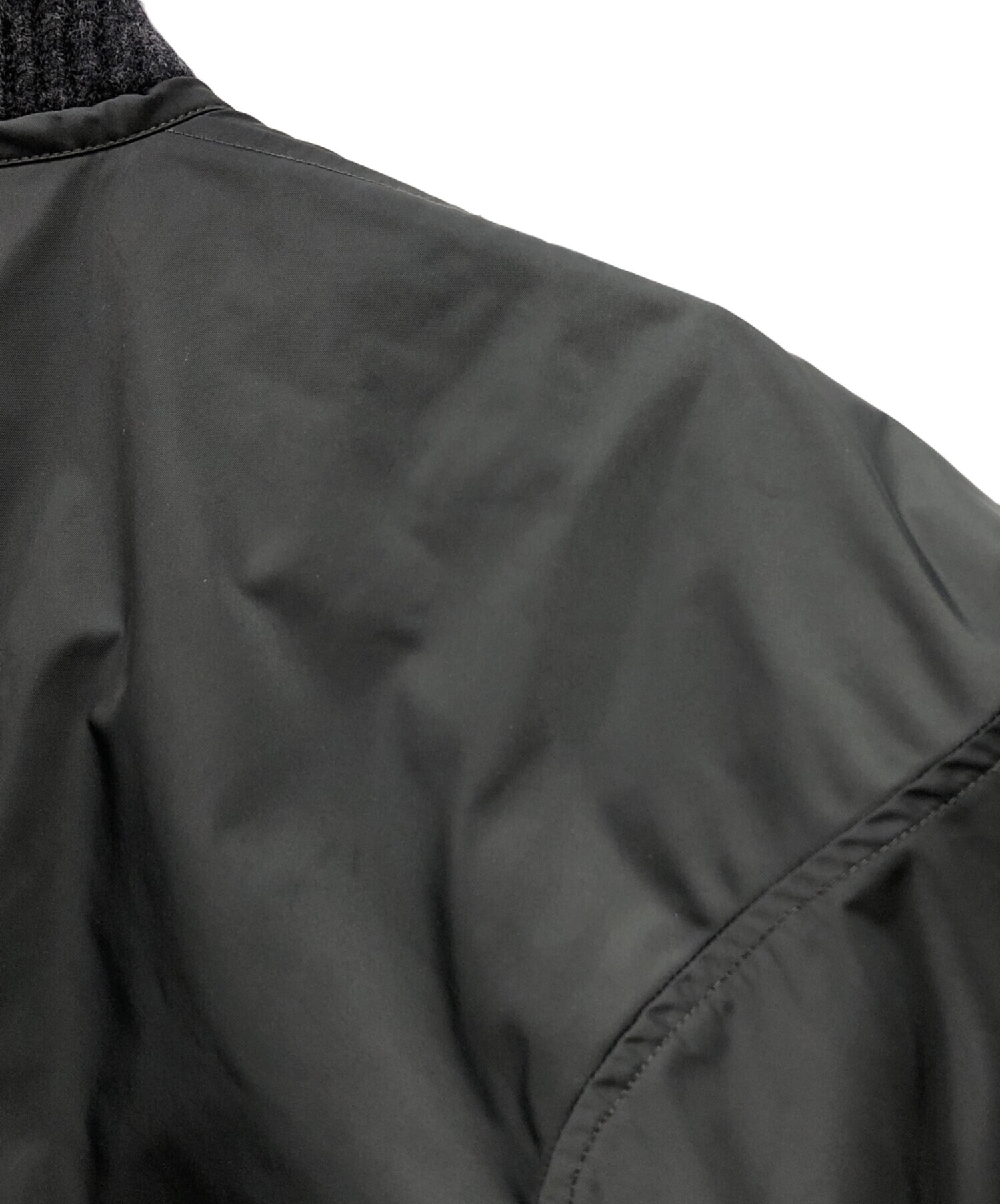 エンフォルド ニットレイヤードバルーンコート 38 ブラック ENFOLD