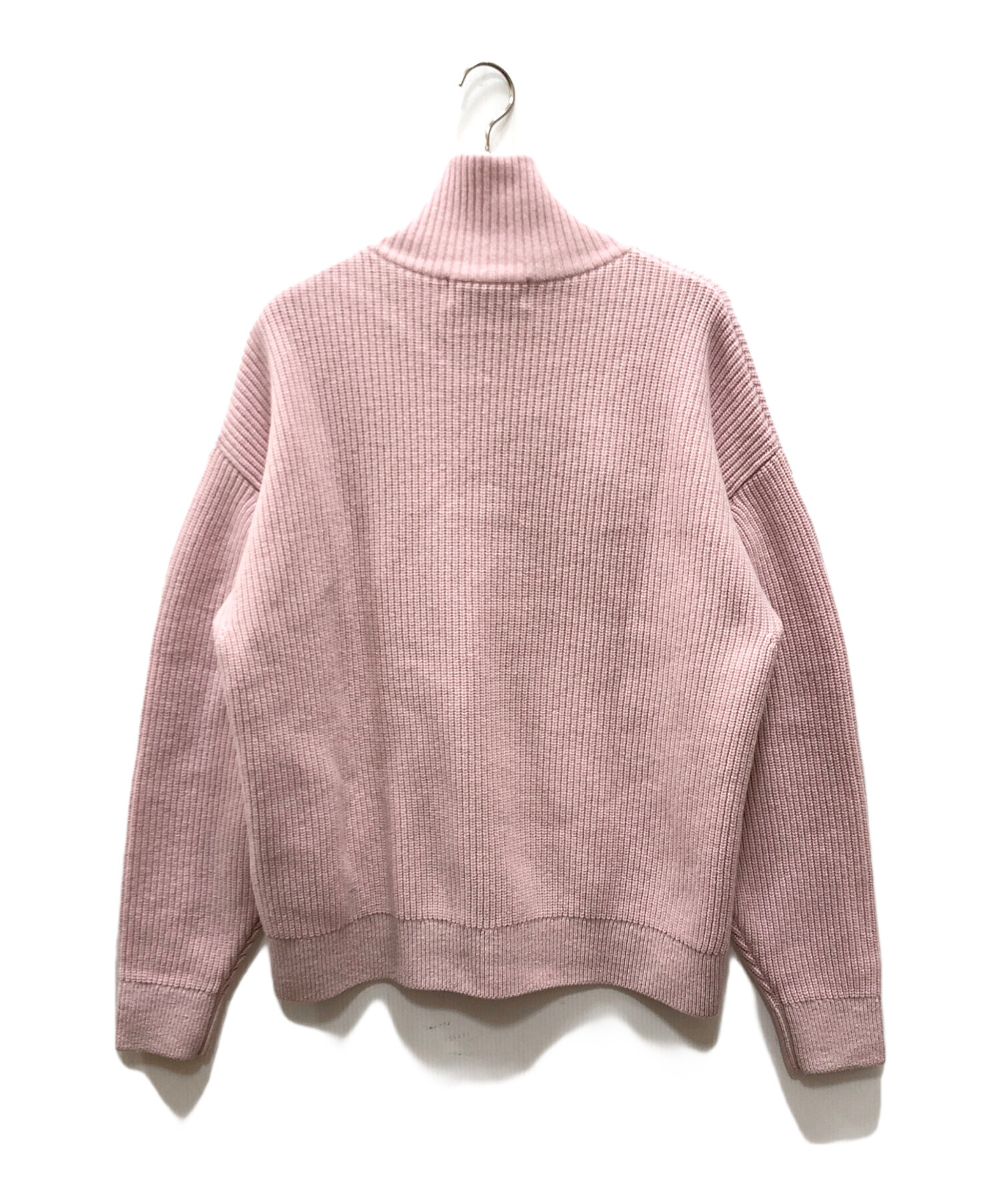中古・古着通販】CULLNI (クルニ) Double Zip High Neck Knit ピンク