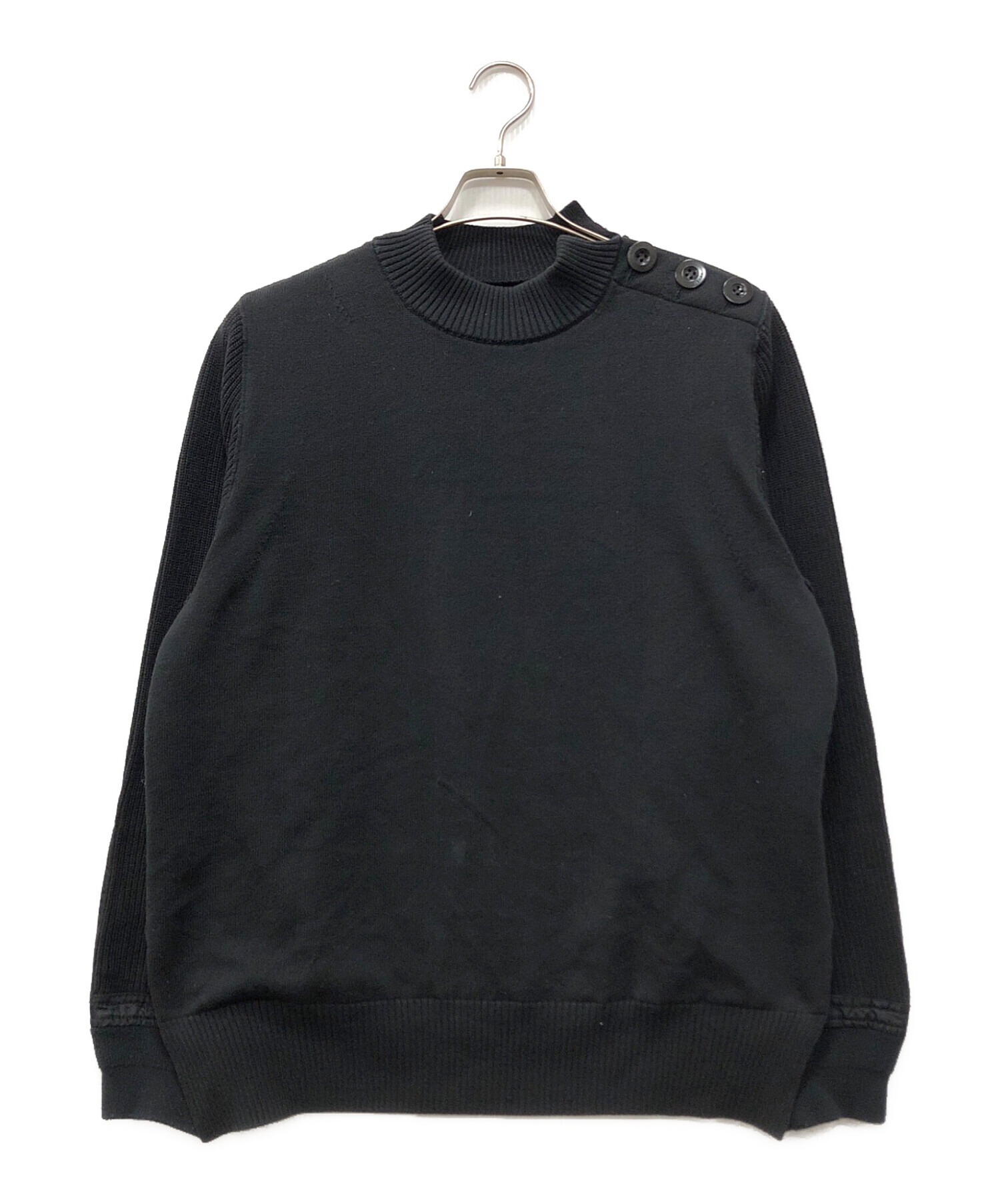 中古・古着通販】sacai (サカイ) Wool Knit Pullover/MA-1 ブラック 