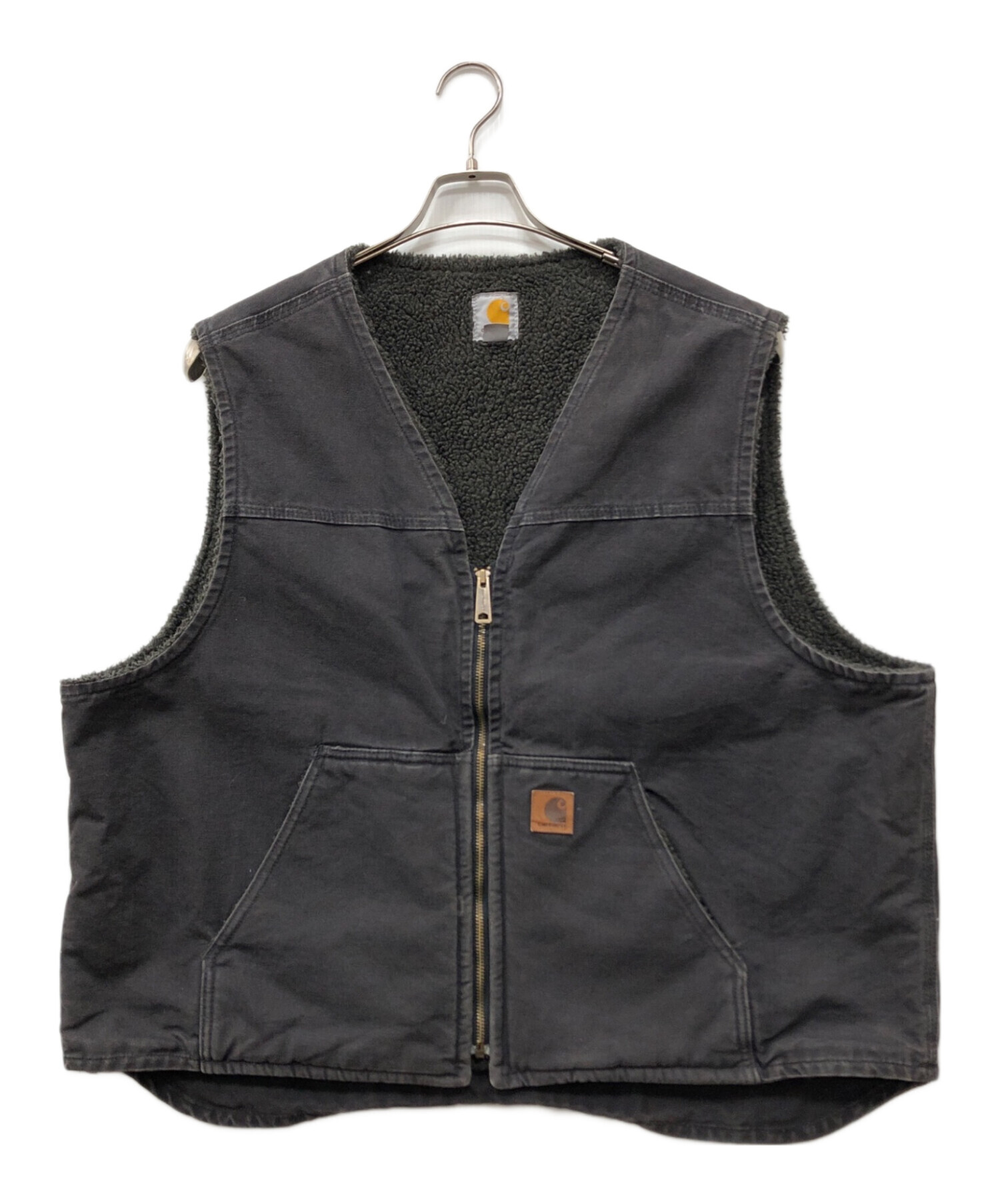 中古・古着通販】CarHartt (カーハート) 裏ボアダックベスト ブラック