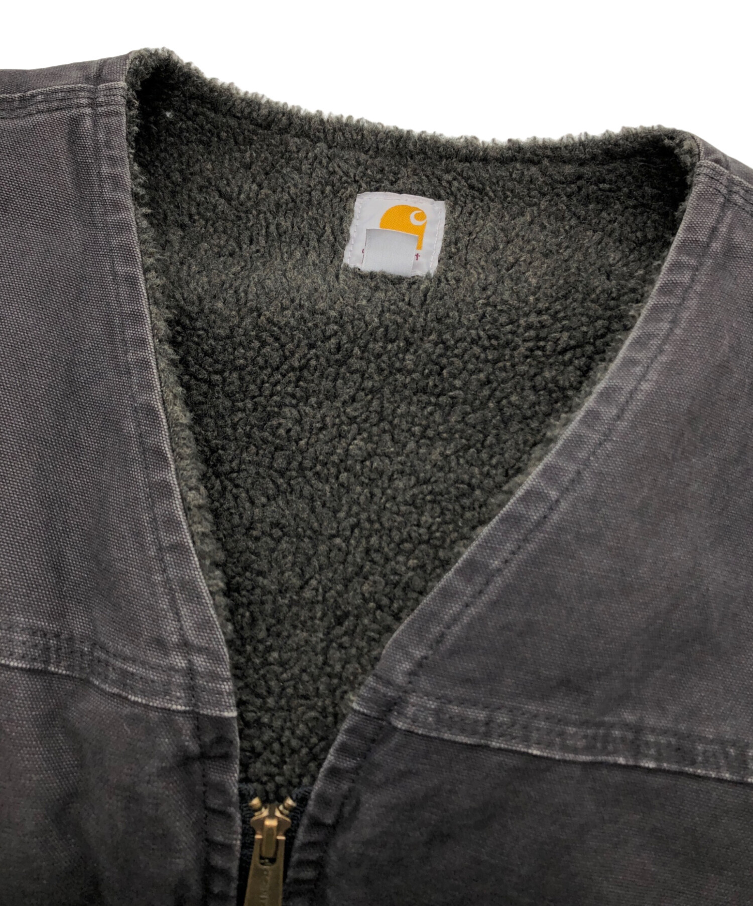 中古・古着通販】CarHartt (カーハート) 裏ボアダックベスト ブラック