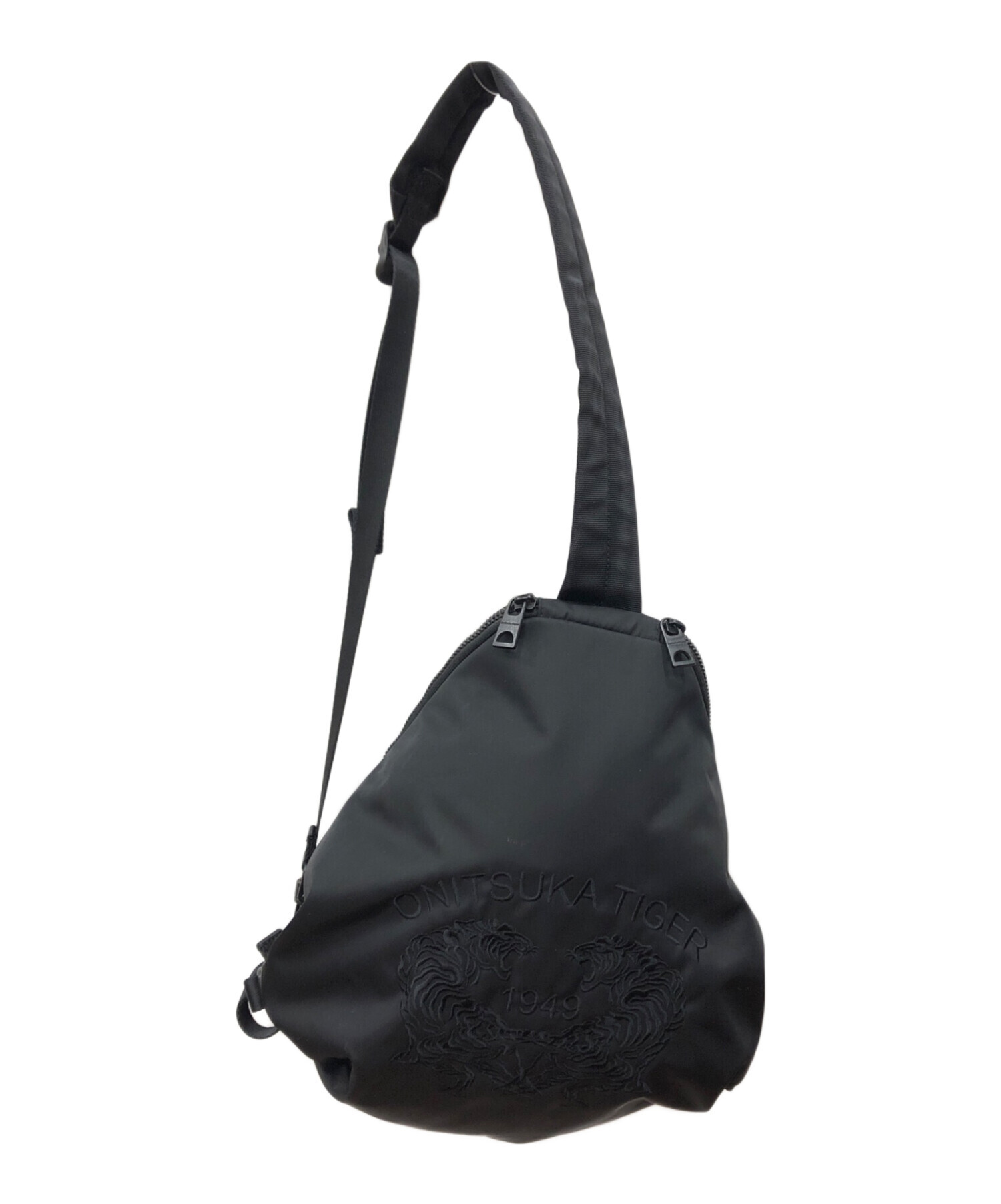 中古美品限定品onitsukatigerオニツカタイガーウエストボディーバッグ黒 中古・古着通販】Onitsuka Tiger (オニツカタイガー) ボディーバッグ