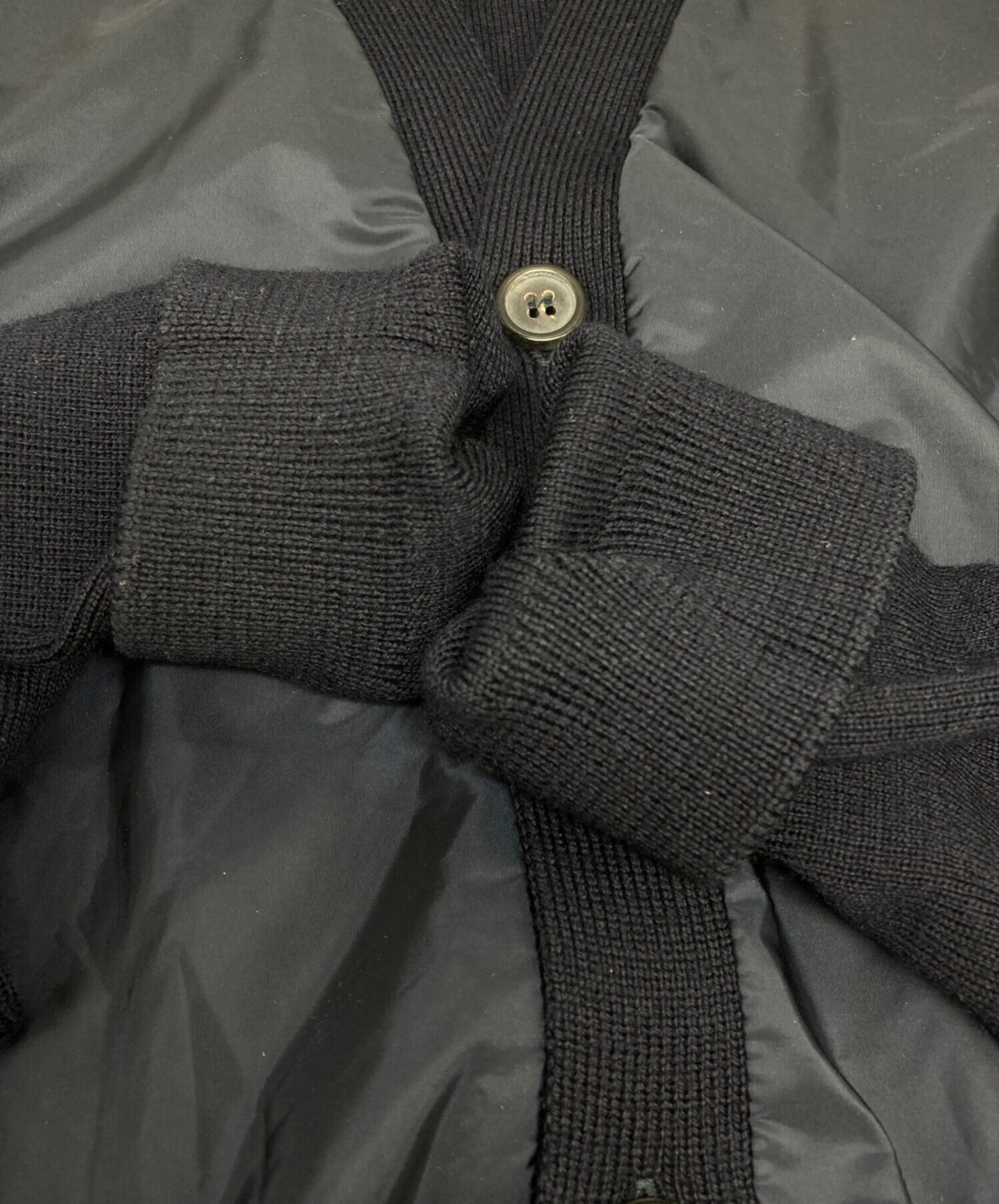 中古・古着通販】PRADA (プラダ) ウールナイロン切替カーディガン