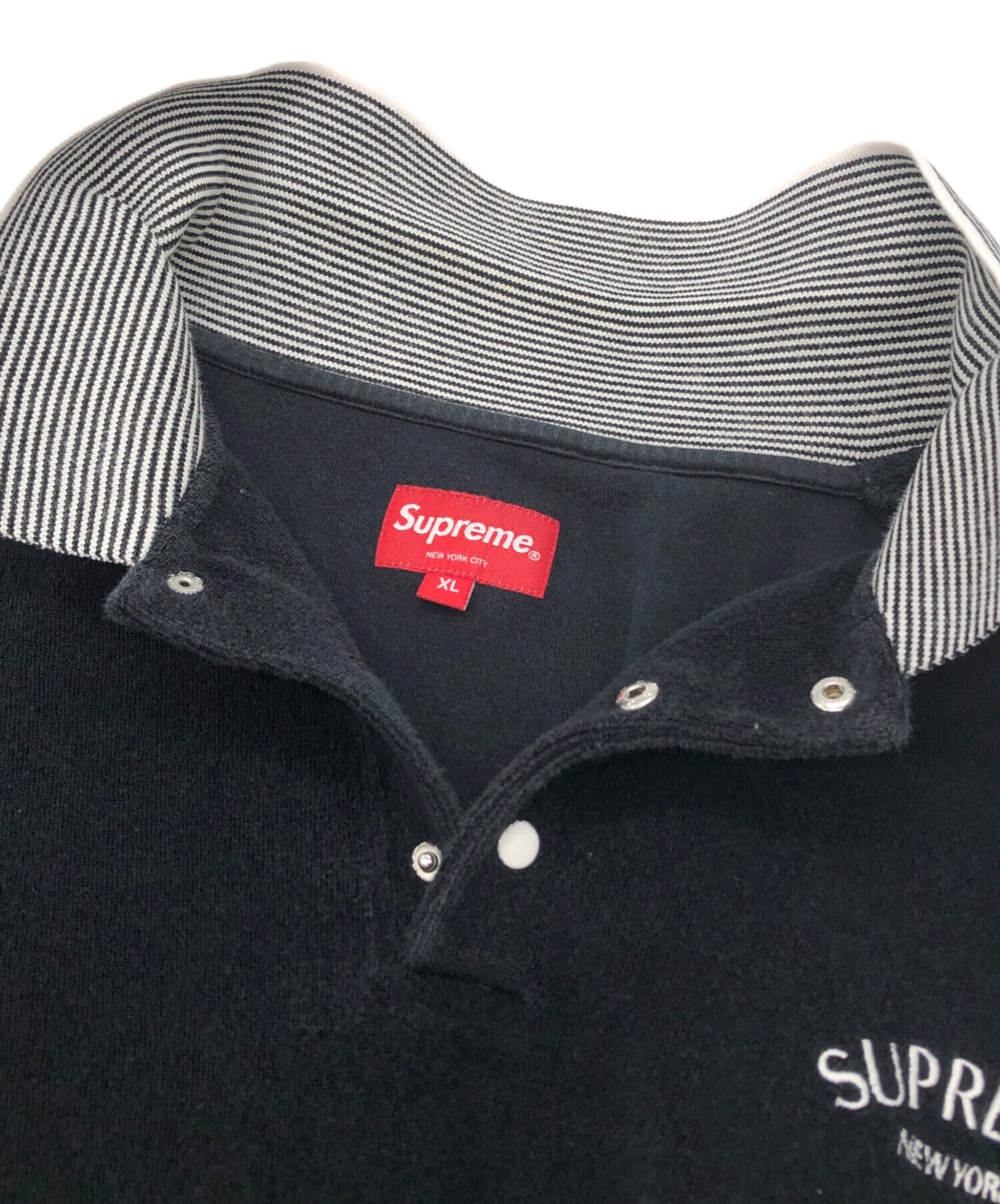 supremeシュプリーム XＬ　希少サイズ　本物　新品未使用　送料込ポロシャツ 中古・古着通販】Supreme (シュプリーム) Striped Collar Terry Polo