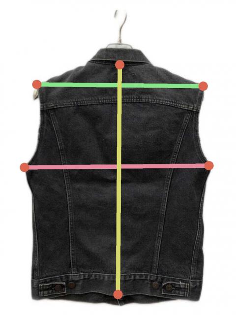 中古・古着通販】LEVI'S (リーバイス) デニムベスト グレー サイズ:36