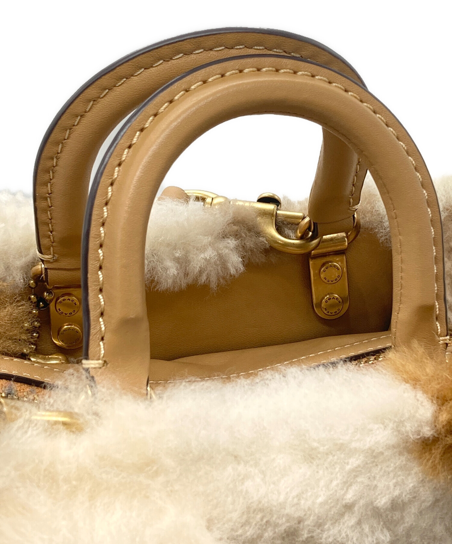 中古・古着通販】COACH (コーチ) ローグ 20・パッチワーク ベージュ