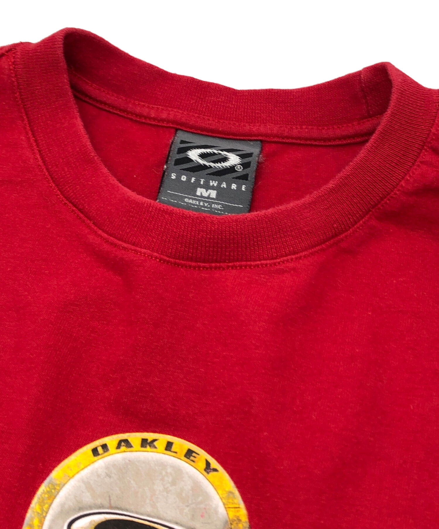 中古・古着通販】OAKLEY (オークリー) プリントTシャツ レッド サイズ