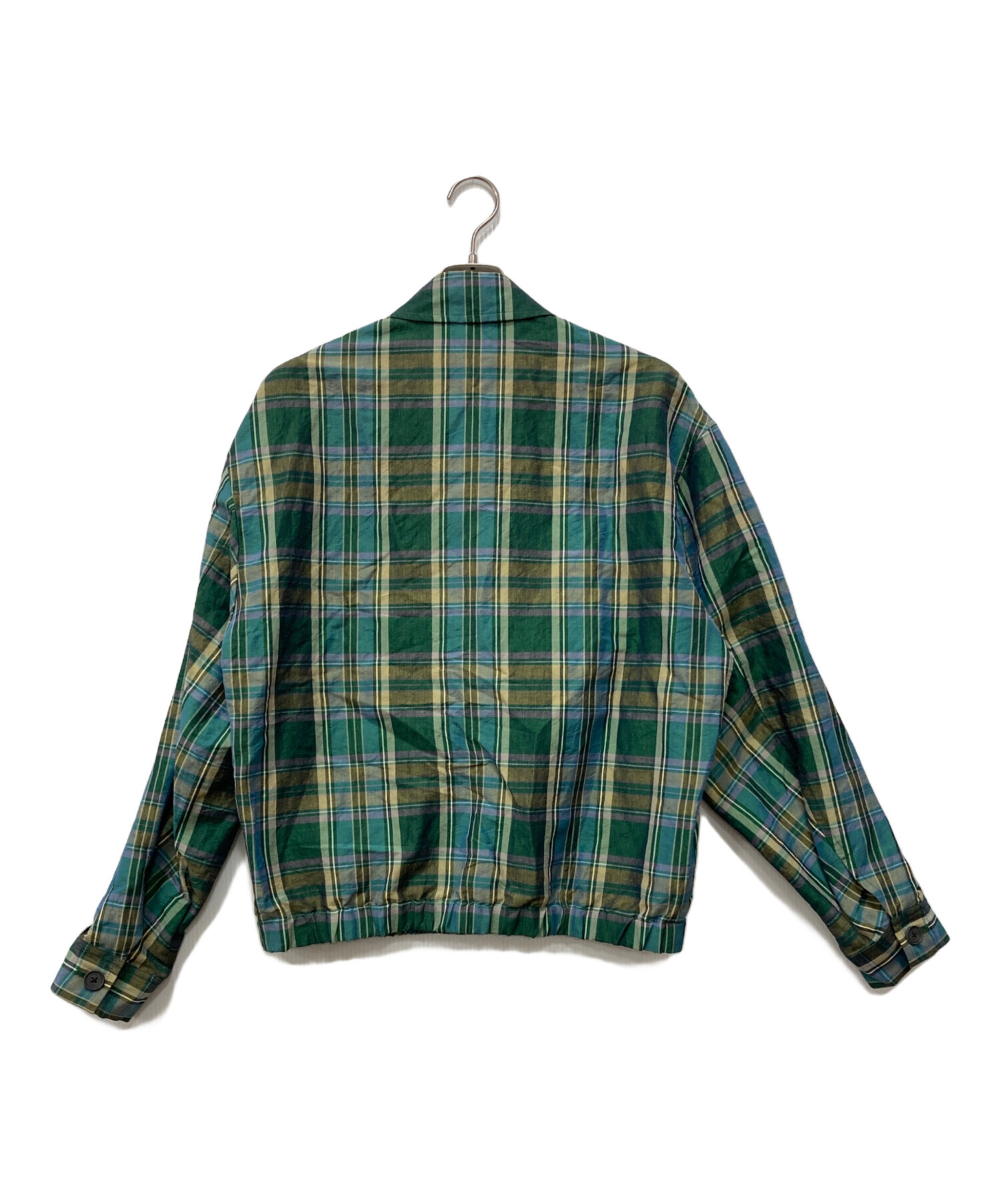 中古・古着通販】SCYE (サイ) チェックブルゾン グリーン サイズ:38 