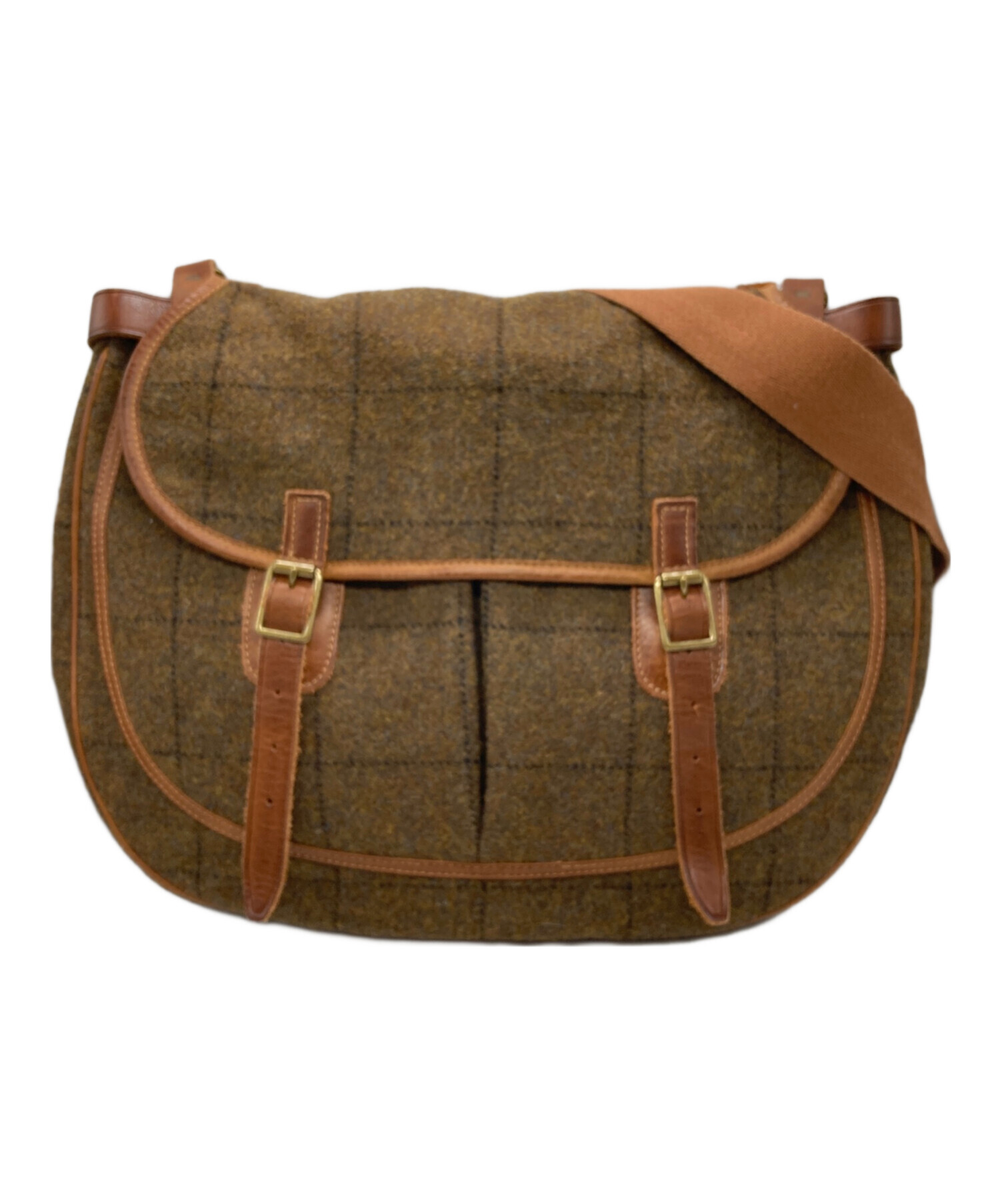 【新品】RRL ダブルアールエル レザー ミニメッセンジャーバック 中古・古着通販】RRL (ダブルアールエル) メッセンジャーバッグ