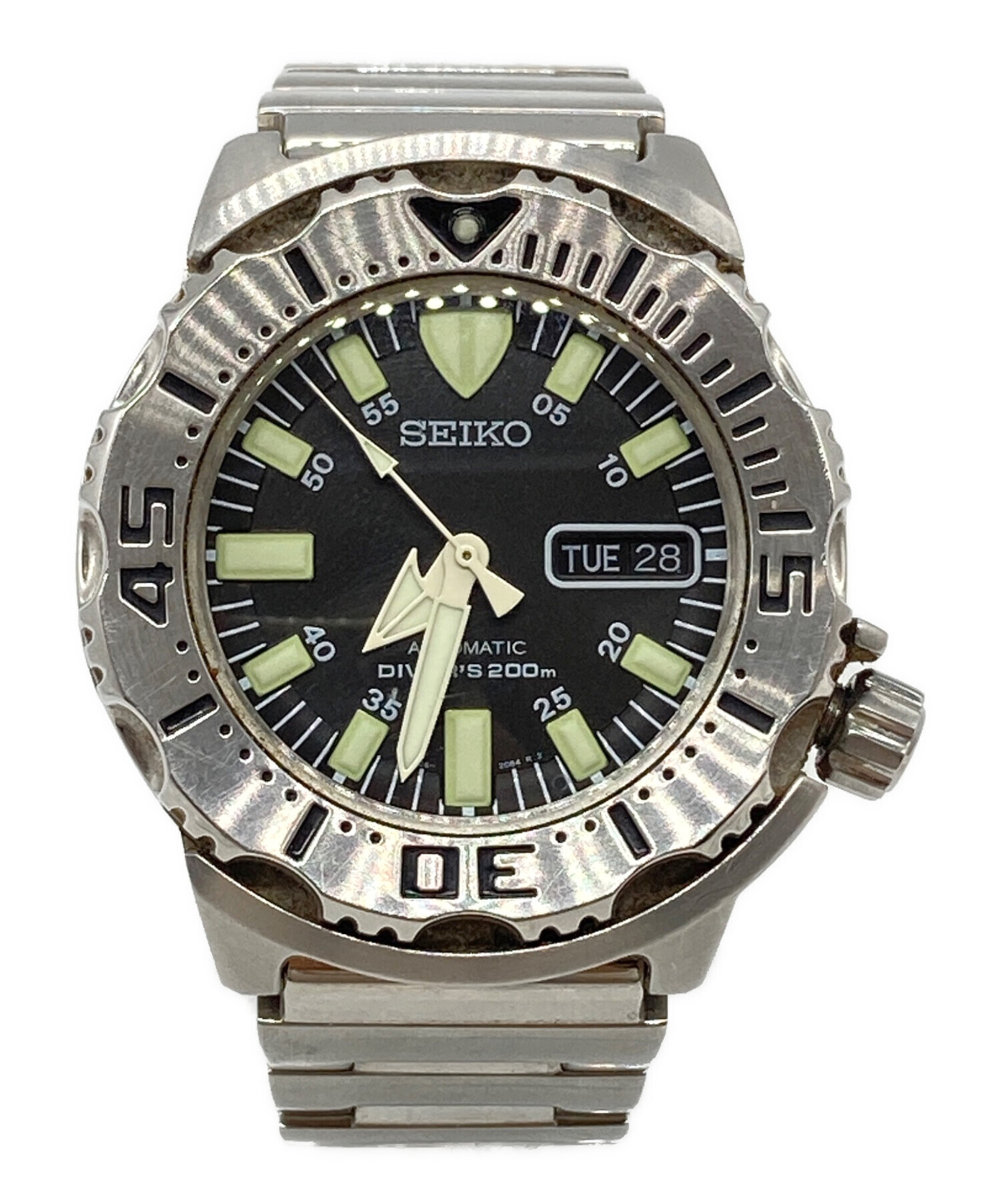 SEIKO ダイバーズウォッチ ステンレス製 中古・古着通販】SEIKO (セイコー) ダイバーズウォッチ ブラック