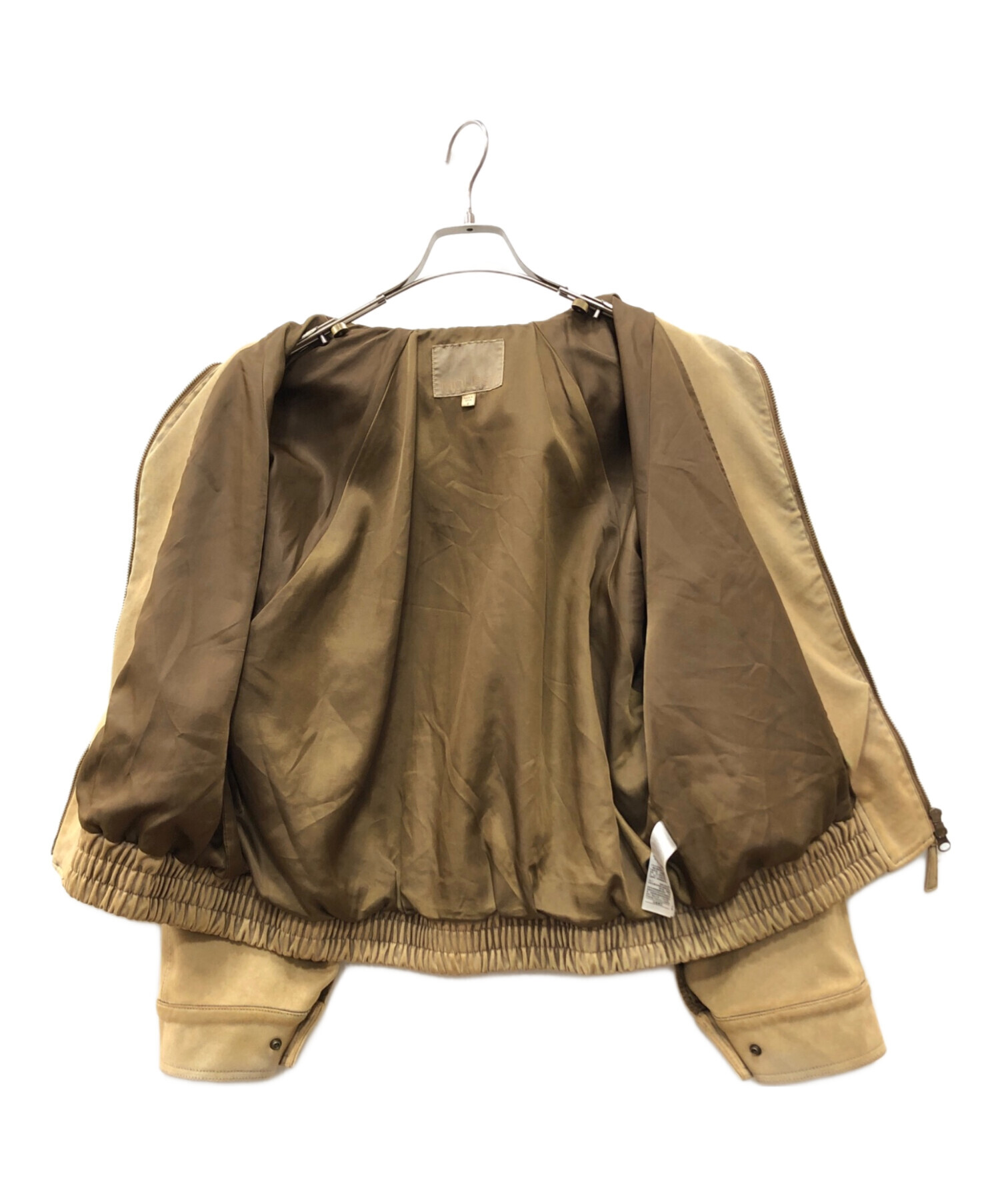 中古・古着通販】moussy (マウジー) F/SUEDE GATHER ブルゾン ブラウン